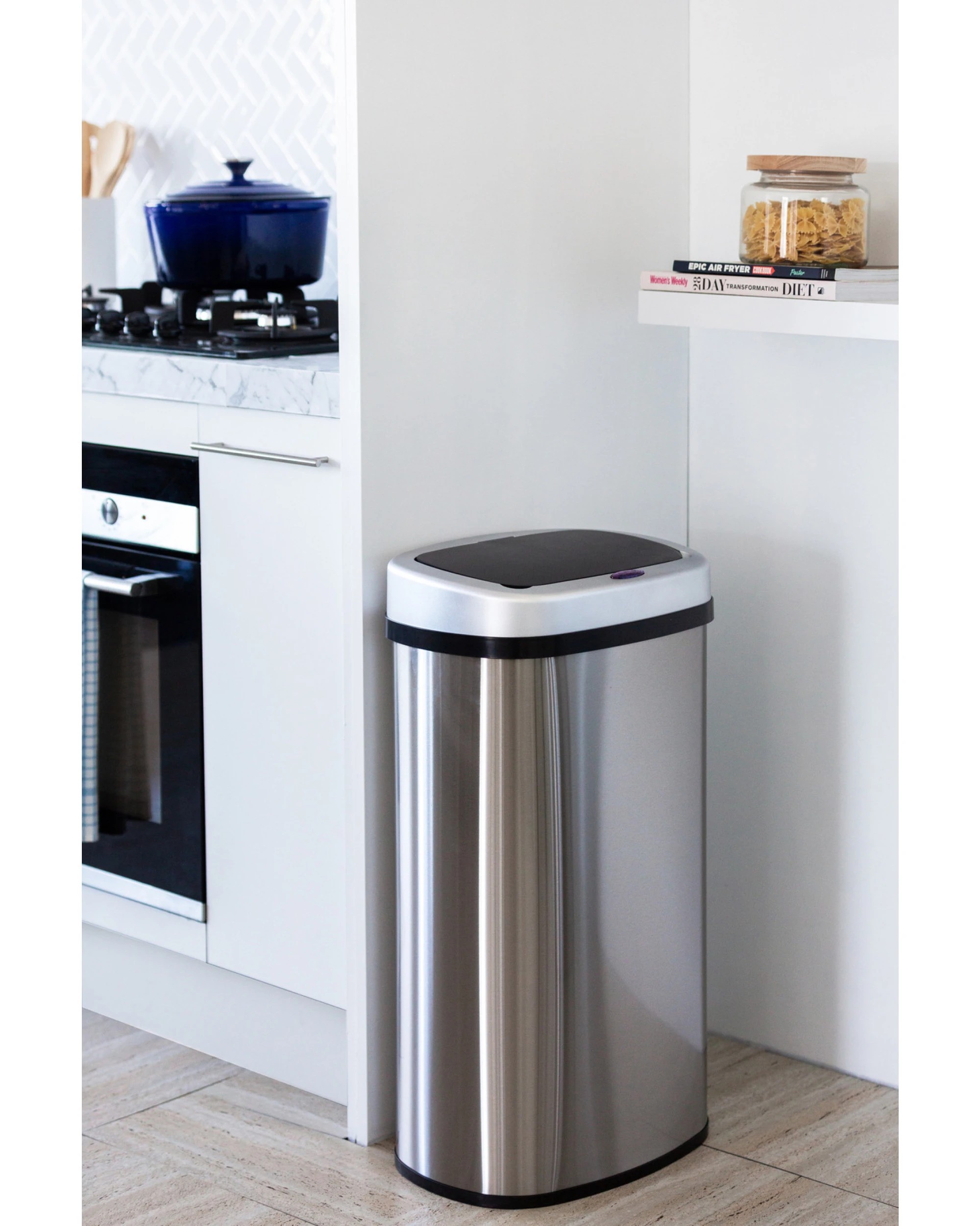 6 Lenoxx 60L Stainless Steel Motion Sensor Rubbish Bin, 6 of 6