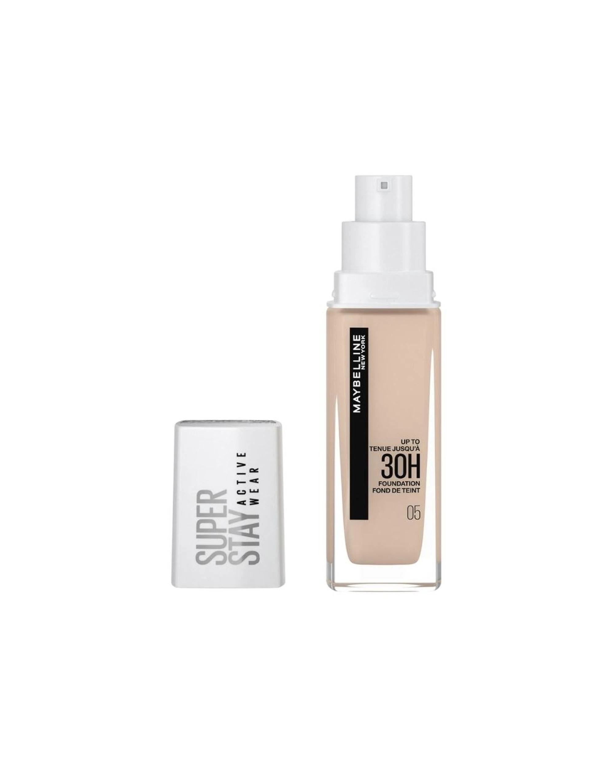 2 Maybelline SuperStay Active Wear 30HR Longwear Foundation 30mL - 05 Light Beige - Beige, 2 of 2