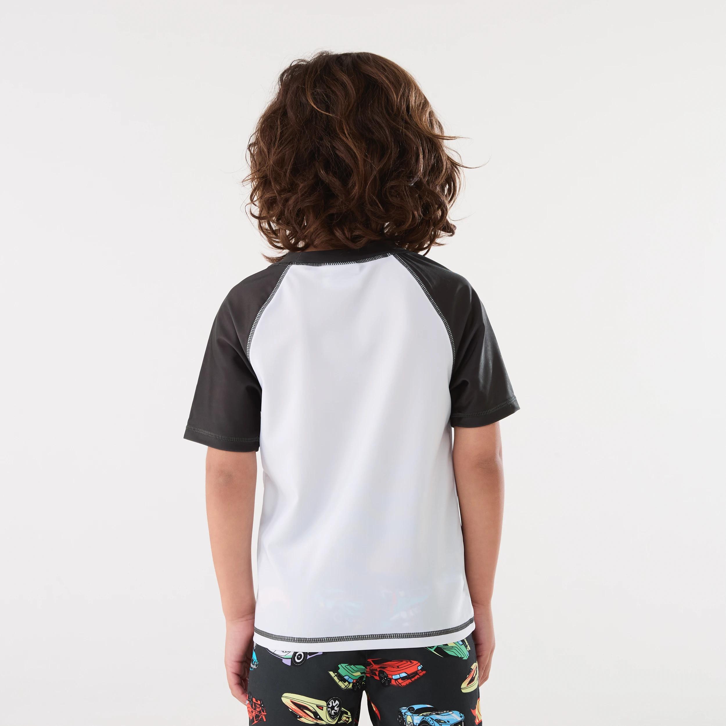 2 Hot Wheels License Short Sleeve Rash Vest HOT WHEELS RAGLAN PRINT SWIM, 2 of 6