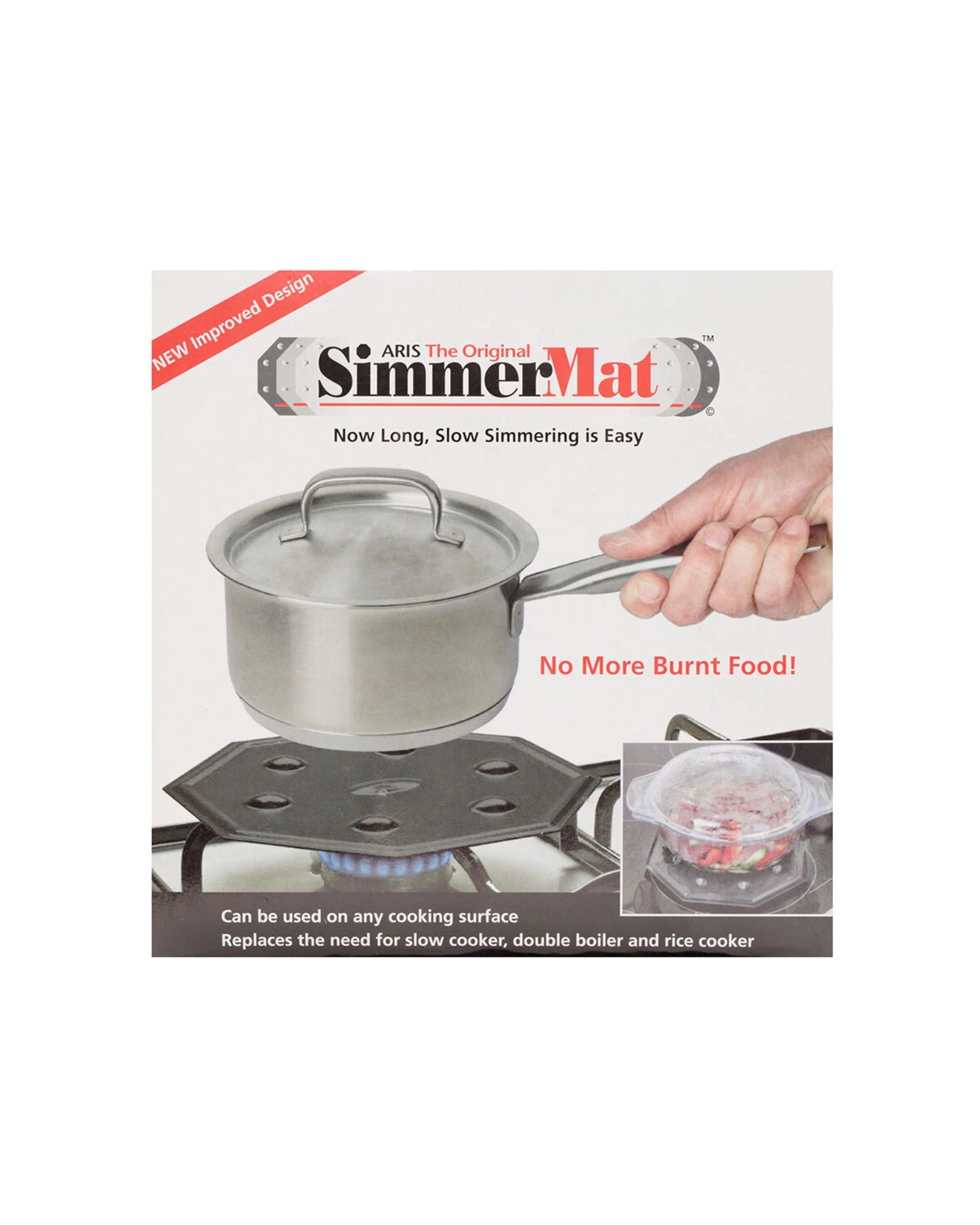 4 Aris The Original Simmermat Heat Diffuser Plate For Slow Cooking Dishwasher Safe
 - Black, 4 of 4