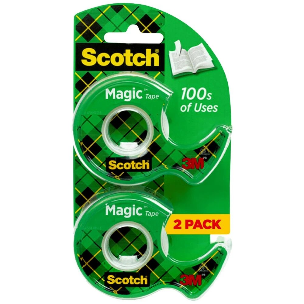 1 Scotch Magic Tape with Dispenser 19 mm x 16 m 2 Pack, 1 of 6