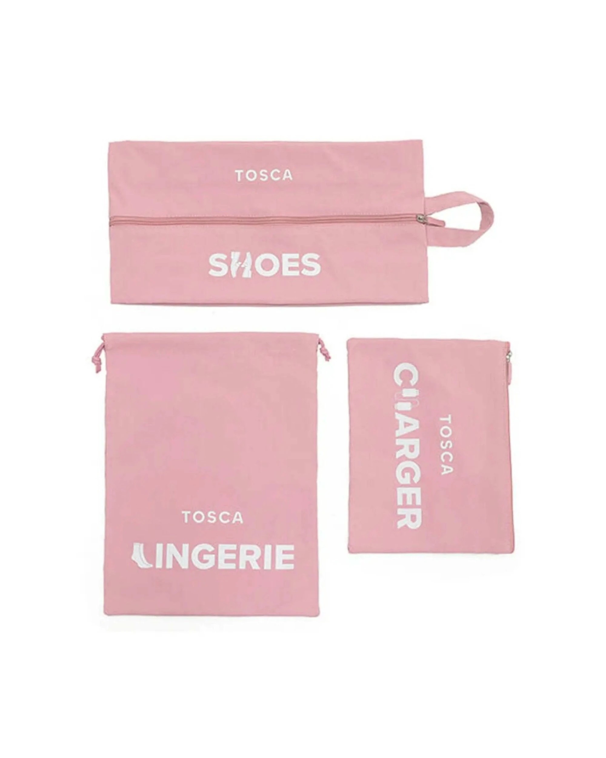 3 Tosca 6pc Packing Organiser Lightweight Travel Cubes Efficient Packing - Pink, 3 of 3