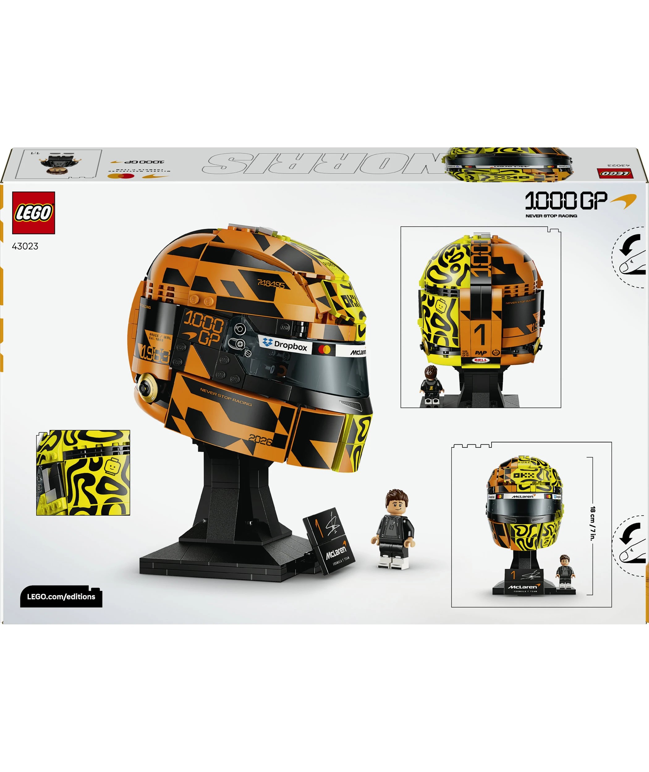 10 LEGO Editions McLaren Mastercard F1 Team Lando Norris Helmet 43023, 10 of 10