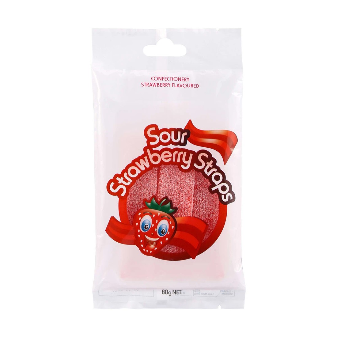 1 Sour Strawberry Straps 80g, 1 of 3