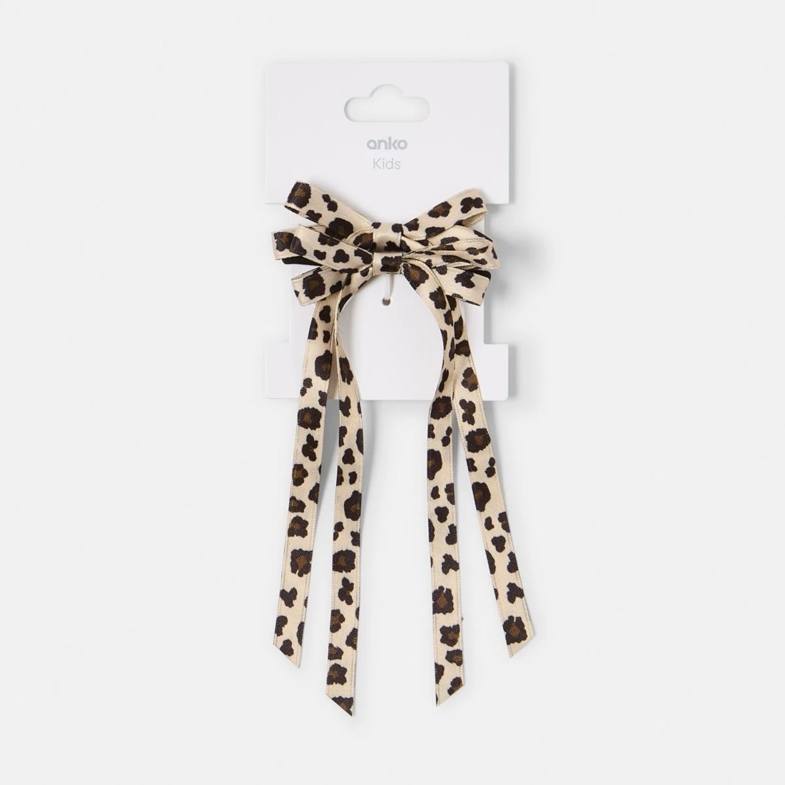 4 2 Pack Leopard Bow Hair Ties, 4 of 4
