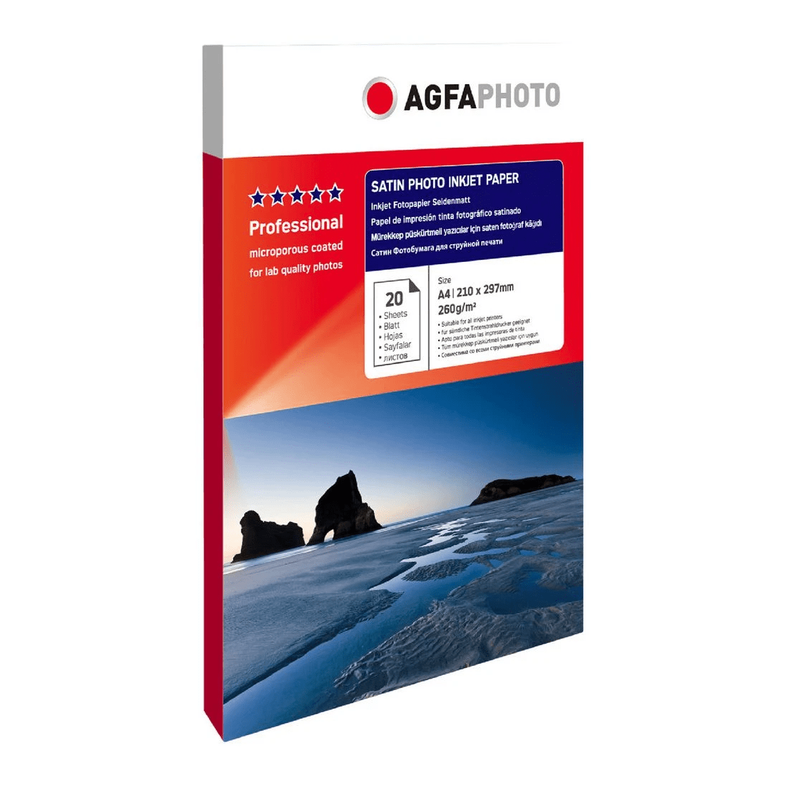 1 AGFA A4 Satin Photo Paper Inkjet 260gsm 20 Pack, 1 of 1