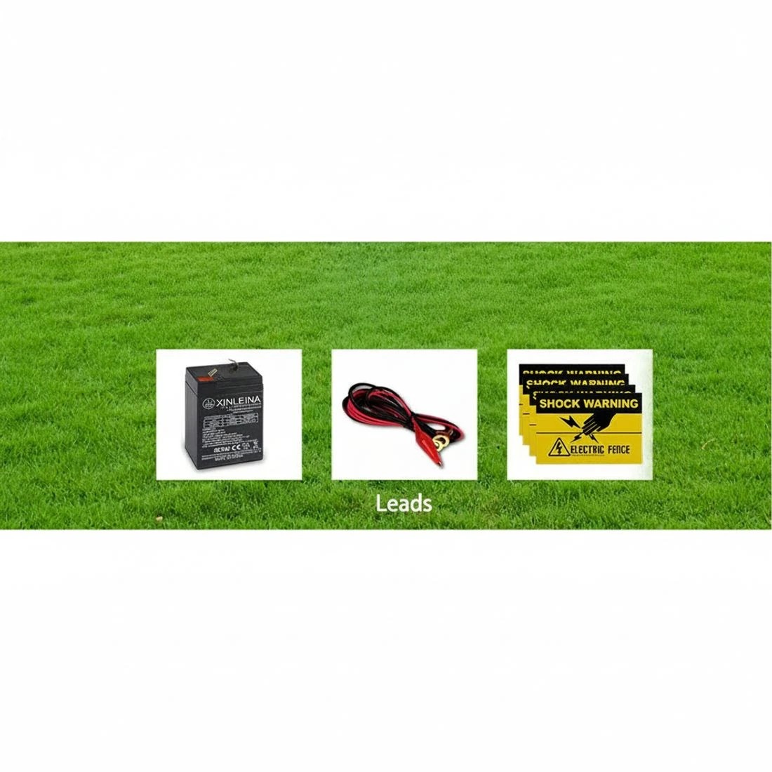 5 Giantz Fence Energiser 3KM Solar Powered 0.1J Electric Fencing Charger - Black, 5 of 7