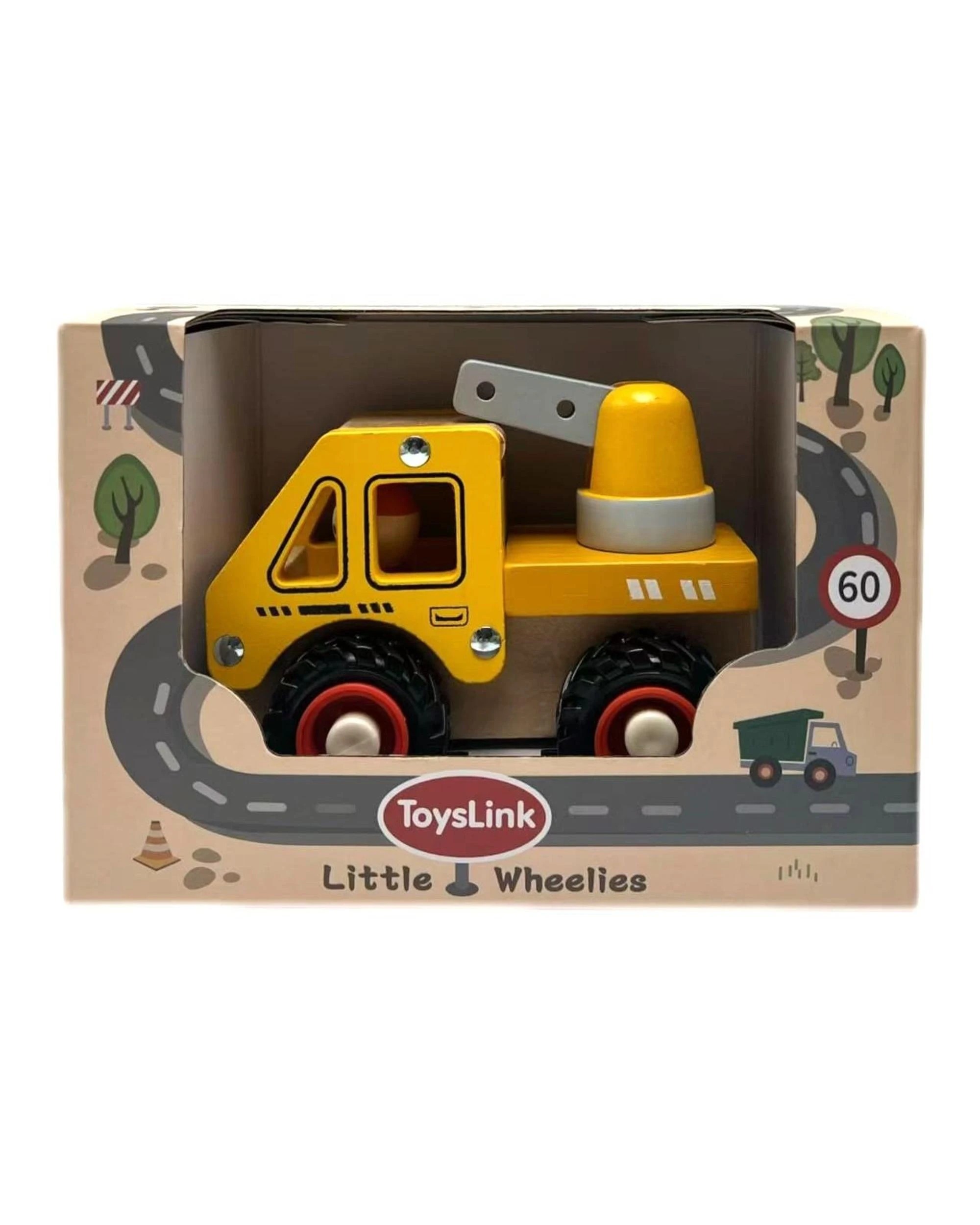 1 Toyslink Wooden Wheelie Crane Toy Vehicle, 1 of 4
