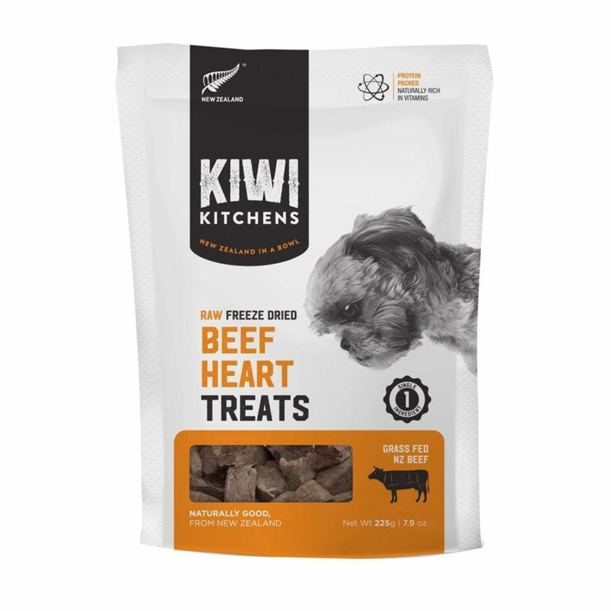 1 Kiwi Kitchens Freeze Dried Beef Heart Treat 225g, 1 of 2