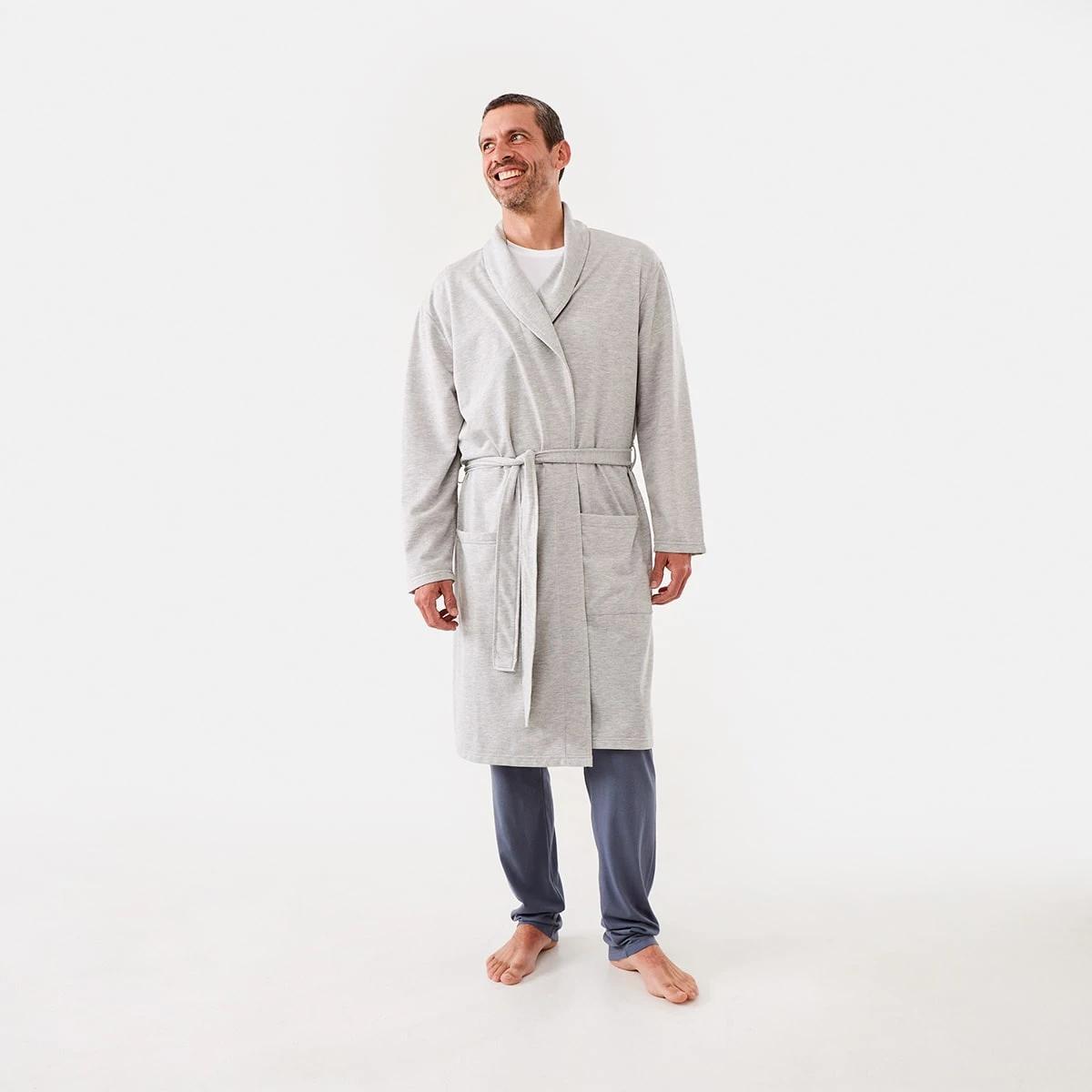 2 Lightweight Dressing Gown Grey Marle, 2 of 8