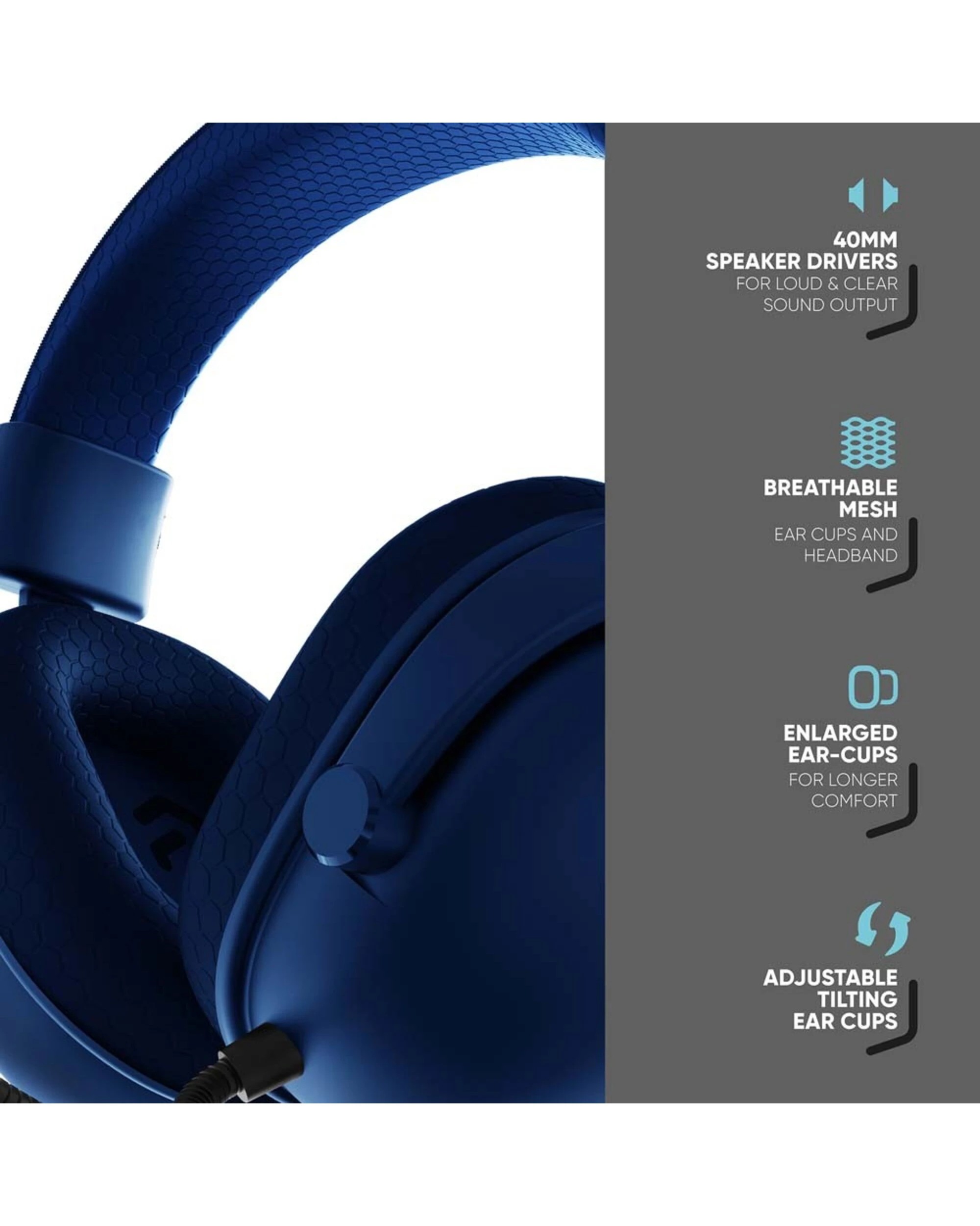 5 Atrix -  L Series Gaming Headset - Blue - Blue, 5 of 5