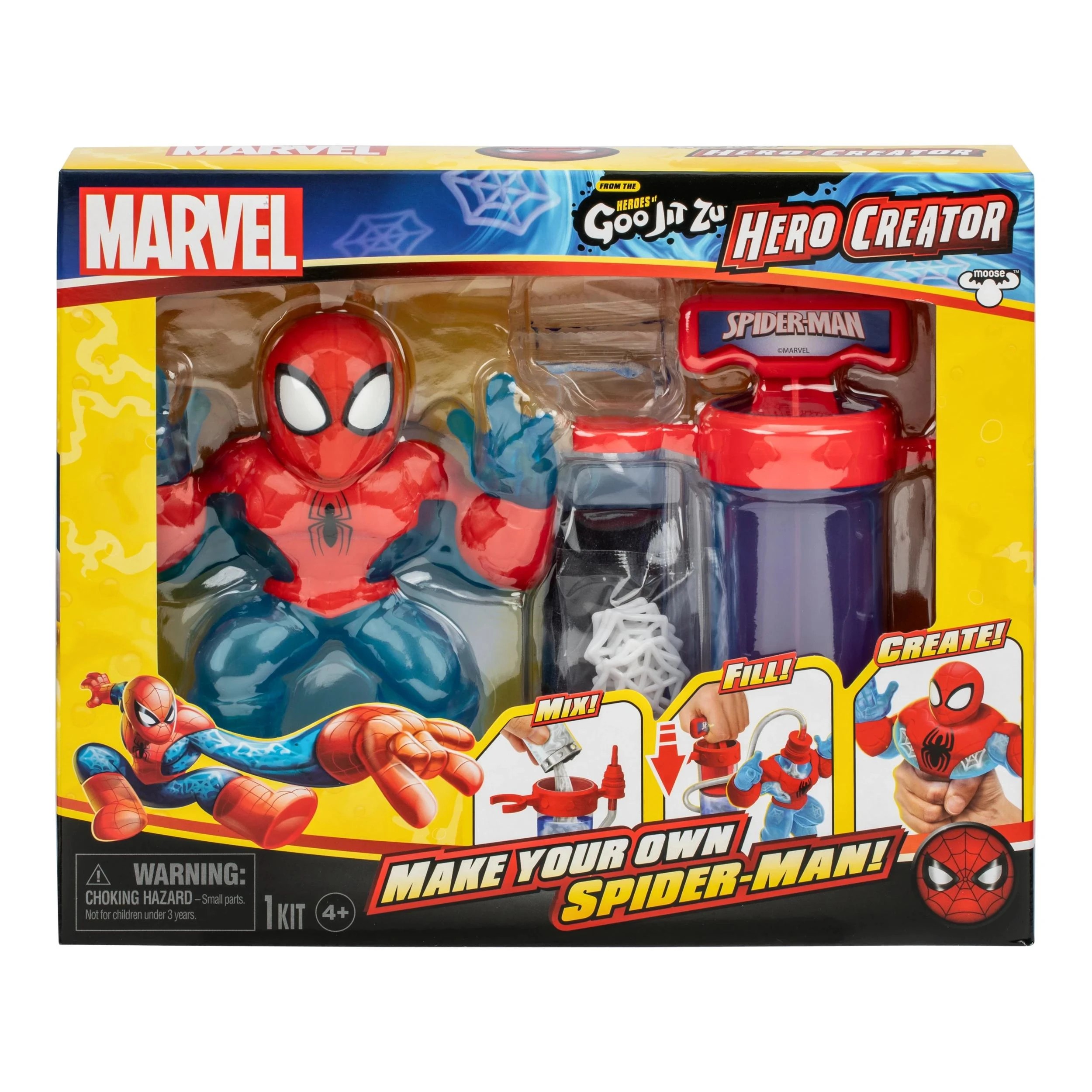 1 Hogjz Marvel Hero Creator Make Your Own Spiderman - Natural, 1 of 7