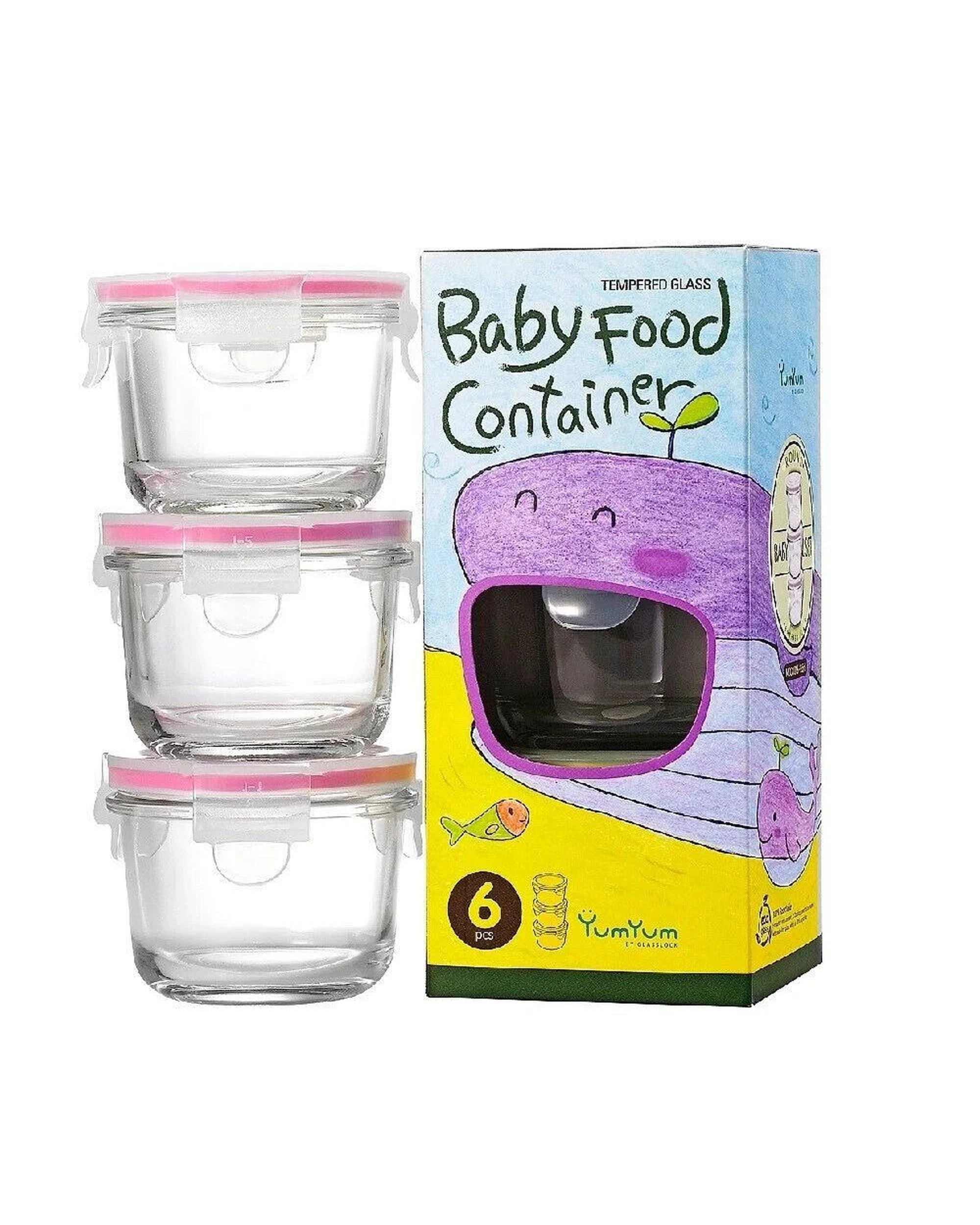 1 Glasslock Baby 3 Piece Round 165ml Food Container Set, 1 of 1