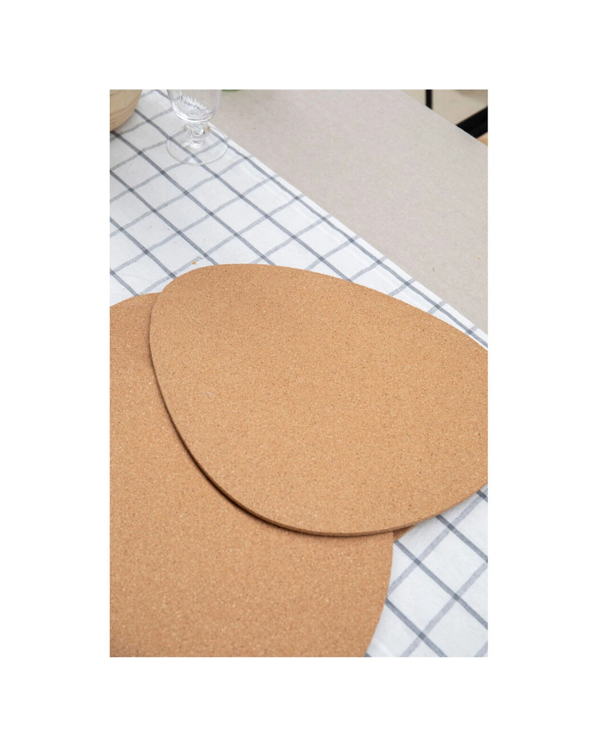 5 Mikasa 4pc Pebble-Shaped Cork Table Placemats Set - Brown, 5 of 7