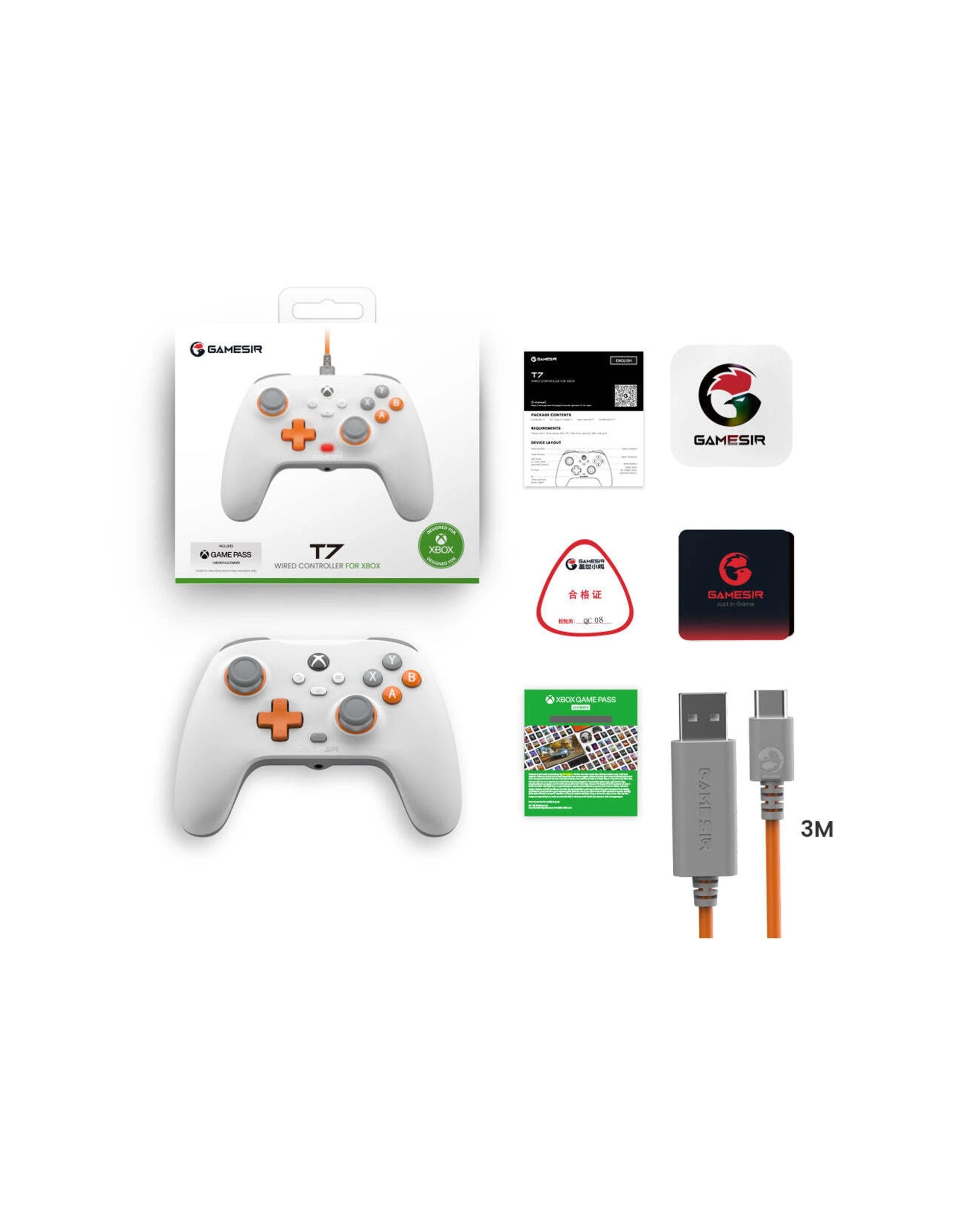 6 GAMESIR Wired Xbox Game Controller USB-C Audio Jack Ergonomic Hall Effect - White, 6 of 6