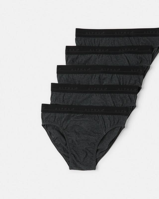 5 Pack Attached Elastic Hipster Br