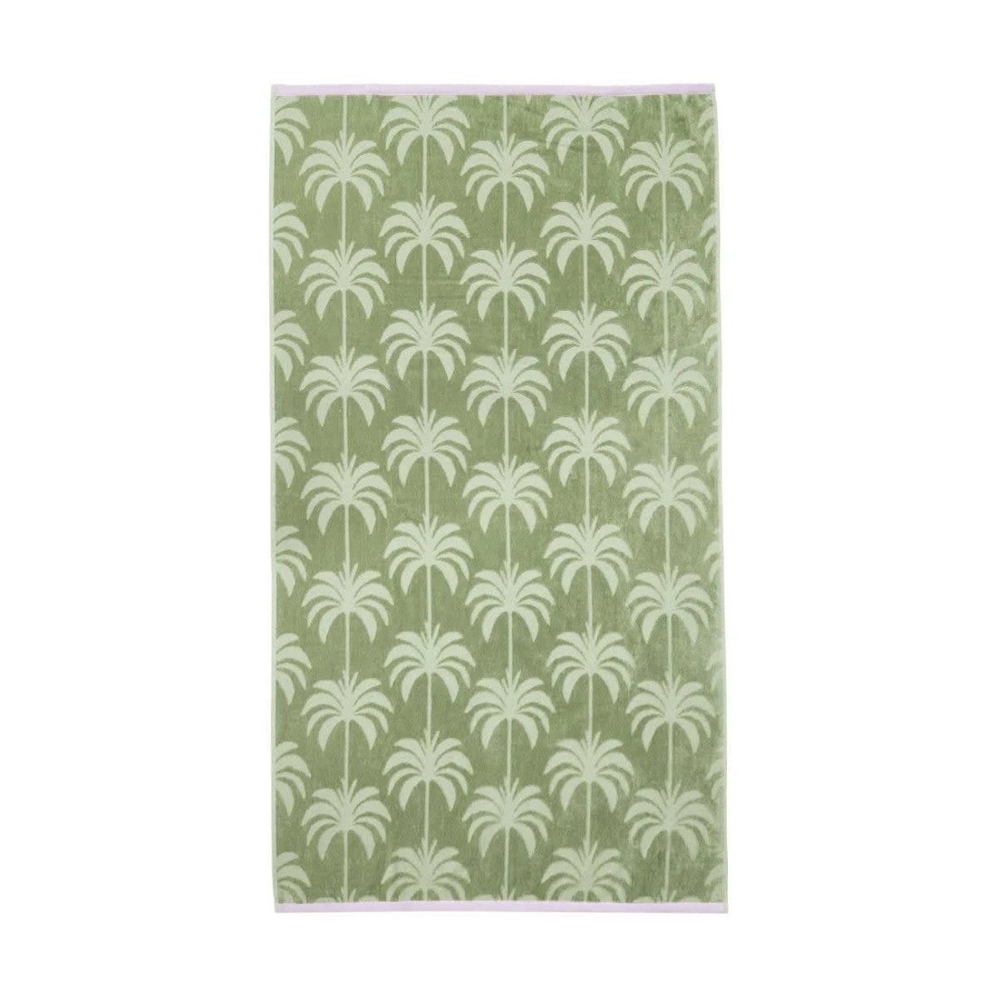 1 Palm Cotton Beach Towel - Seagrass, 1 of 6