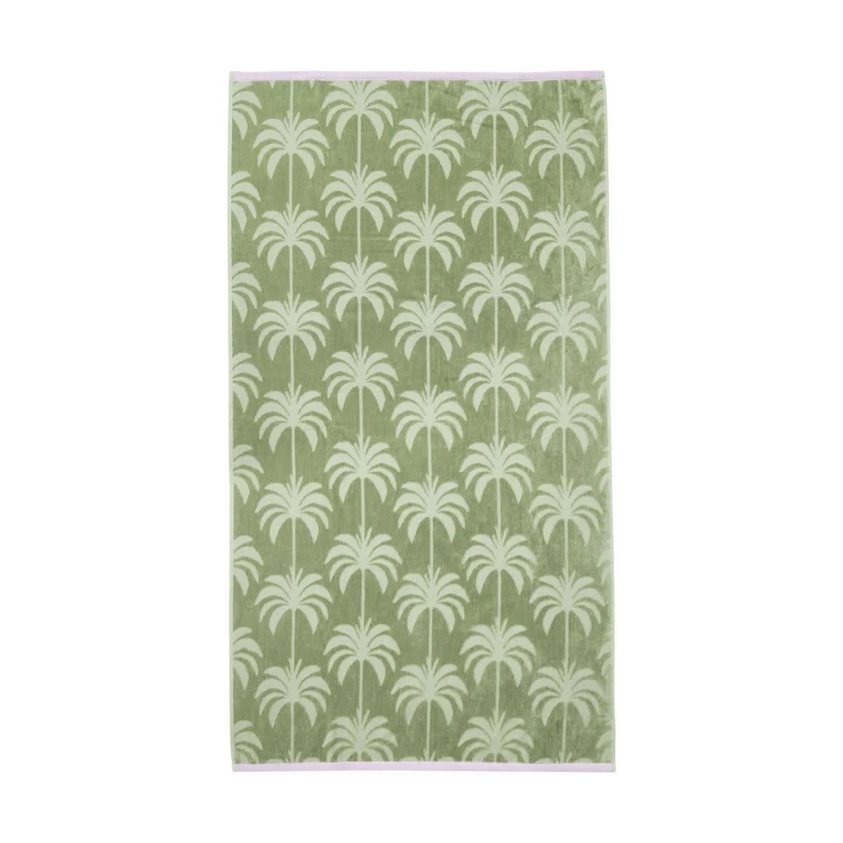 1 Palm Cotton Beach Towel - Seagrass, 1 of 6
