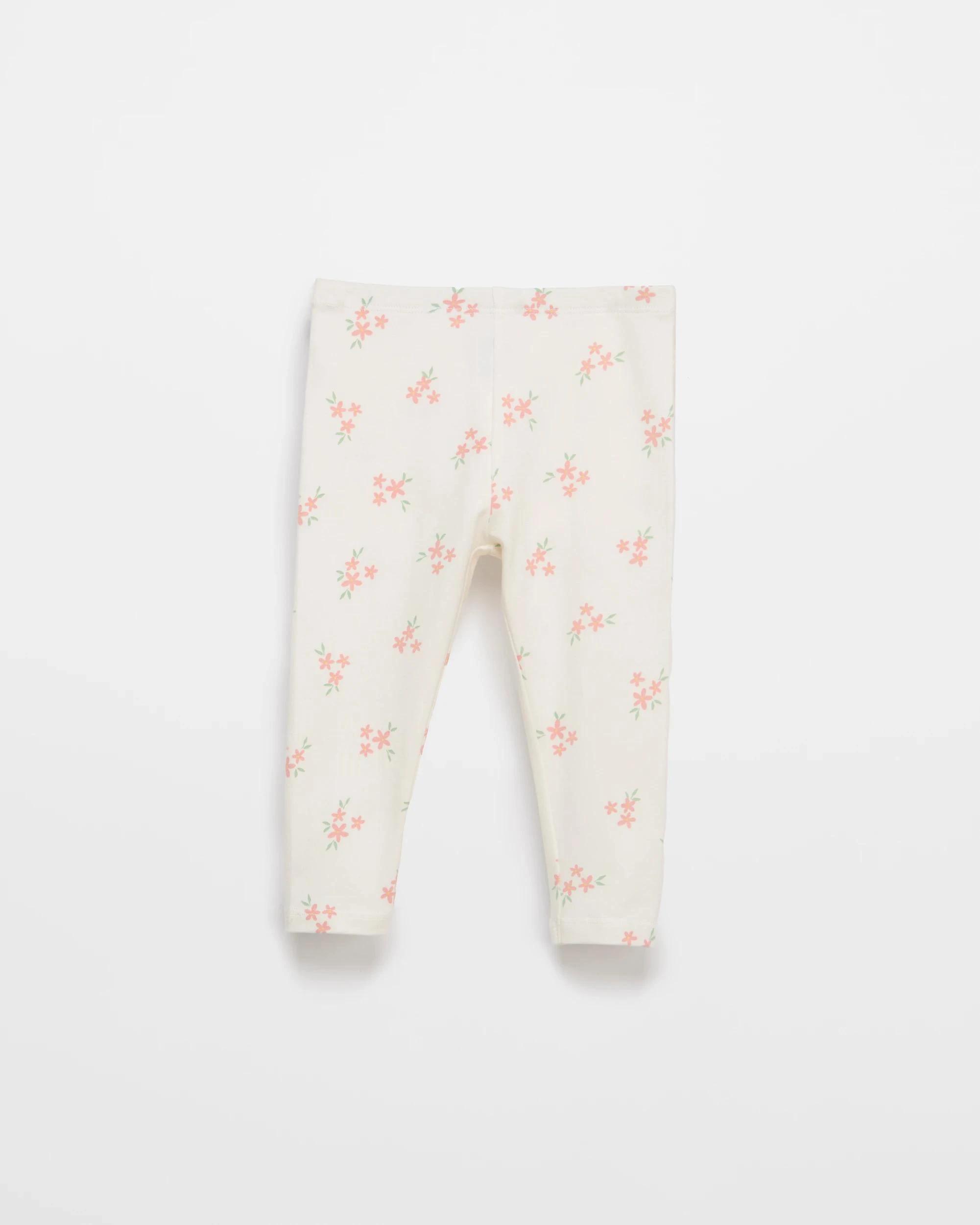 4 Target Baby Organic Cotton Baby Print Leggings 3 Pack PINK DAISY, 4 of 4