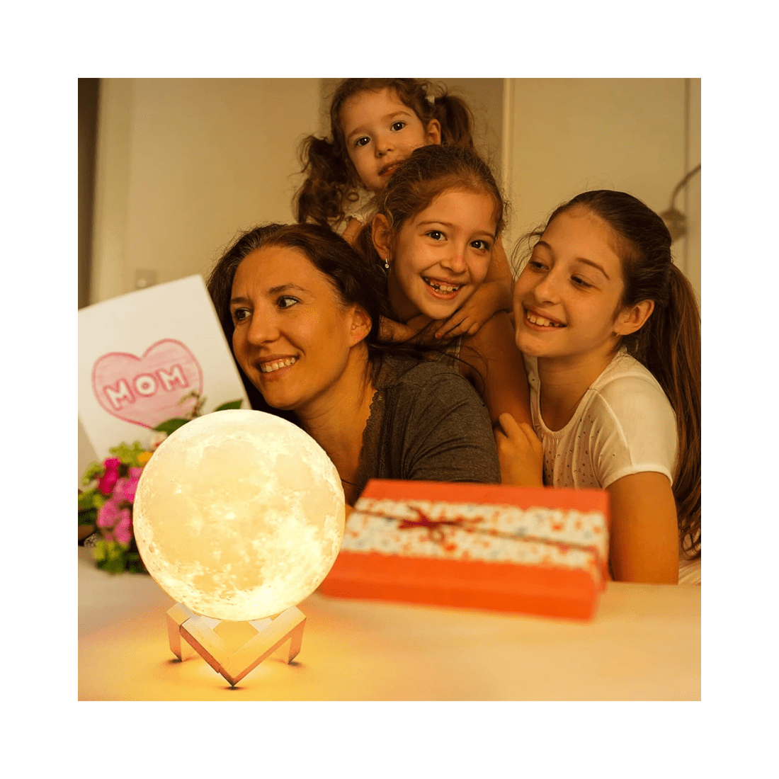 3 BR Home 3D Moon Lamp Night Light with Motion Sensor, 3 of 3