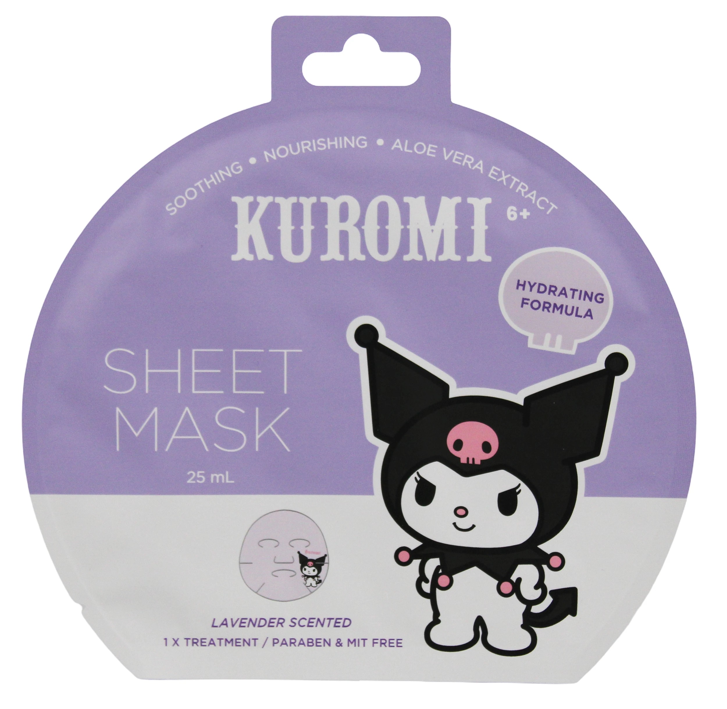 1 Kuromi Sheet Mask 25ml - Lavender Scented, 1 of 2