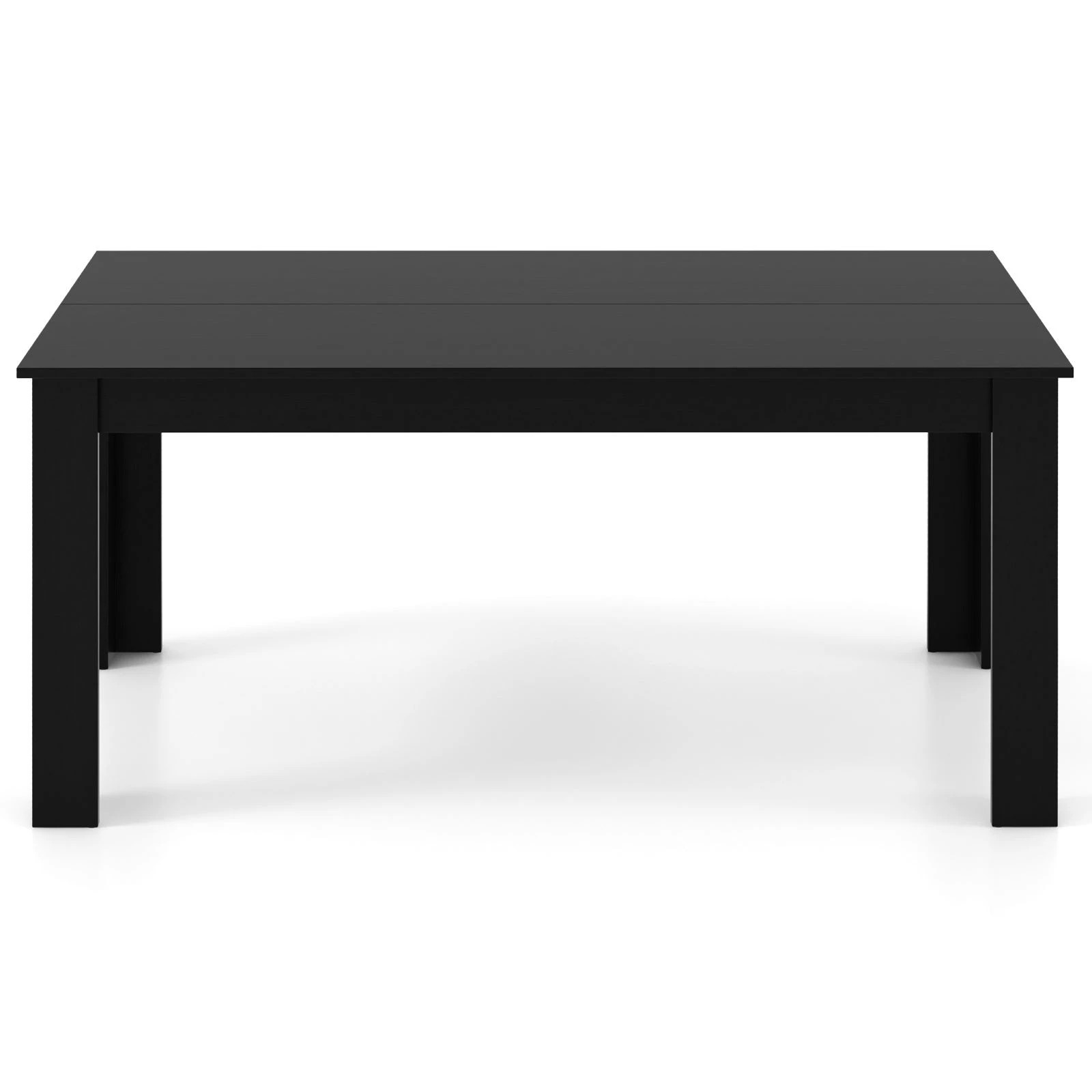 1 Costway 1.6m Modern Dining Table Wooden Kitchen Table Rectangular Meeting Desk Home Office - Black, 1 of 4