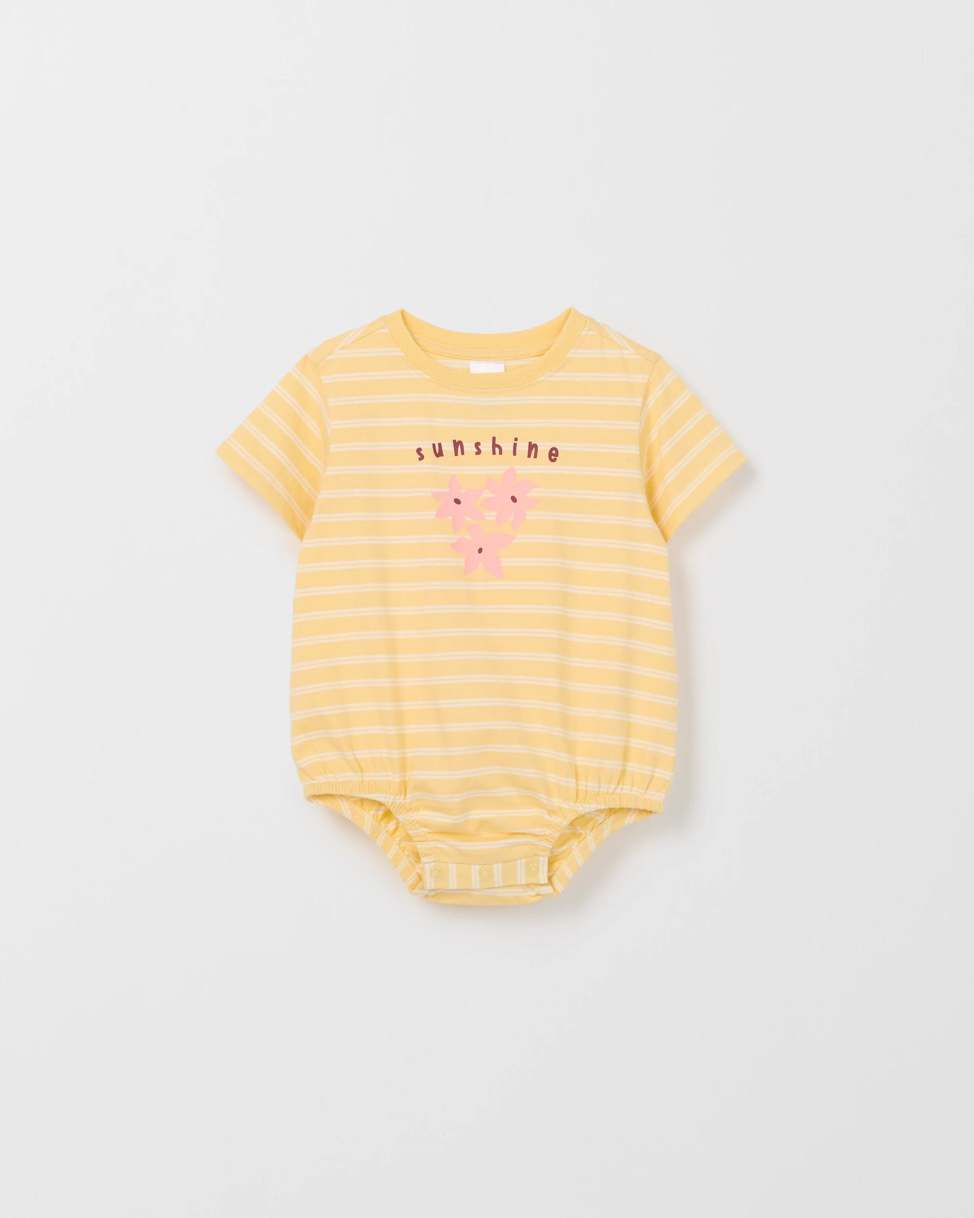 4 Target Baby Organic Cotton Short Sleeve Bubble Bodysuit SUNSHINE YELLOW, 4 of 5