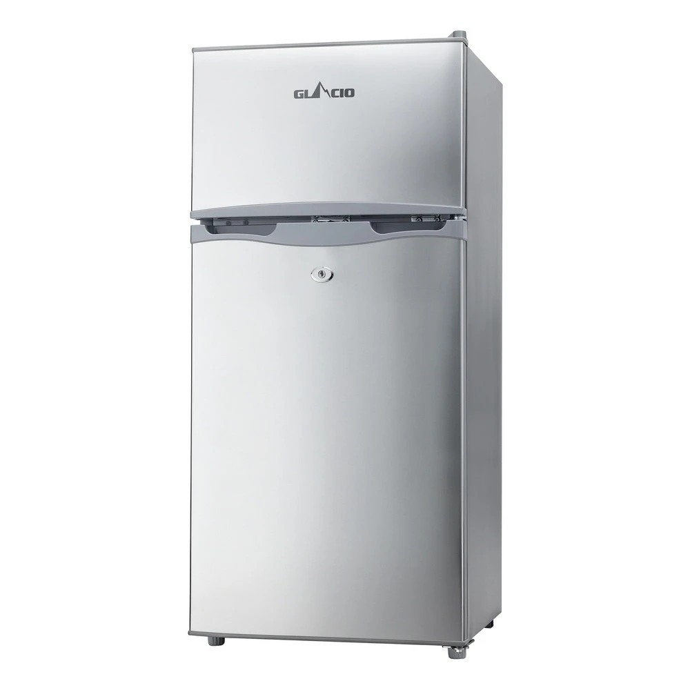 1 Glacio 100L Portable Fridge Freezer Bar Upright 12V/24V/240V Camping - Silver, 1 of 9