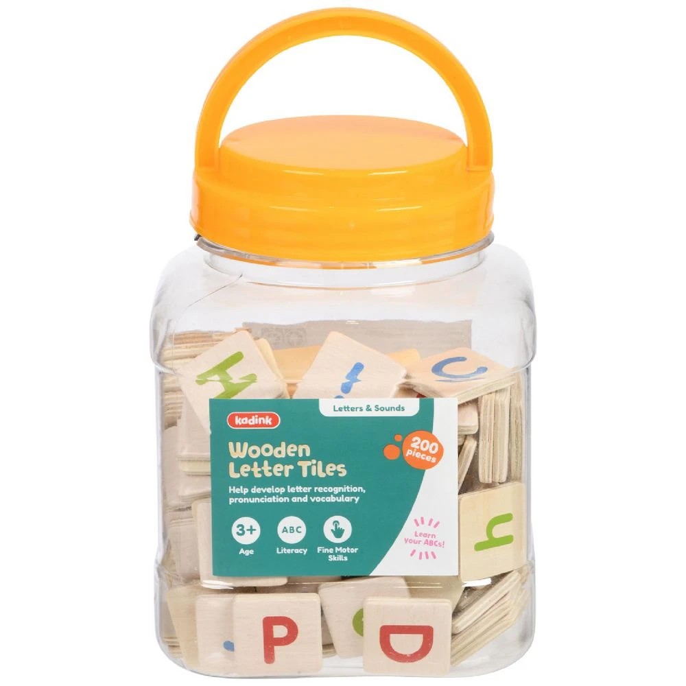 1 Kadink Wooden Letter Tiles Jar 200 Pack, 1 of 4