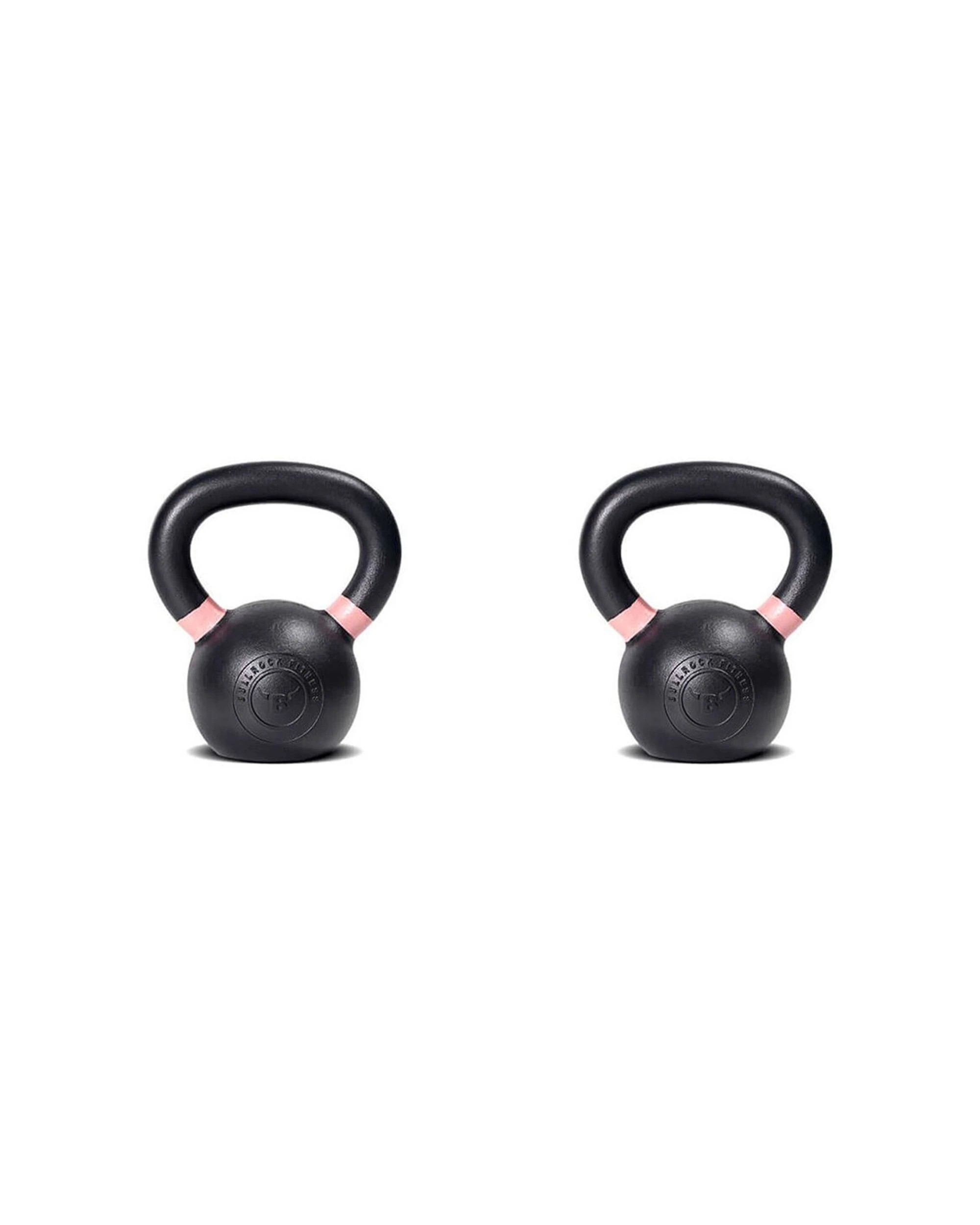 1 Bodyworx Premium Cast Iron Kettlebell 2 Pack 8kg Strength Training Home Gym - Black, 1 of 2