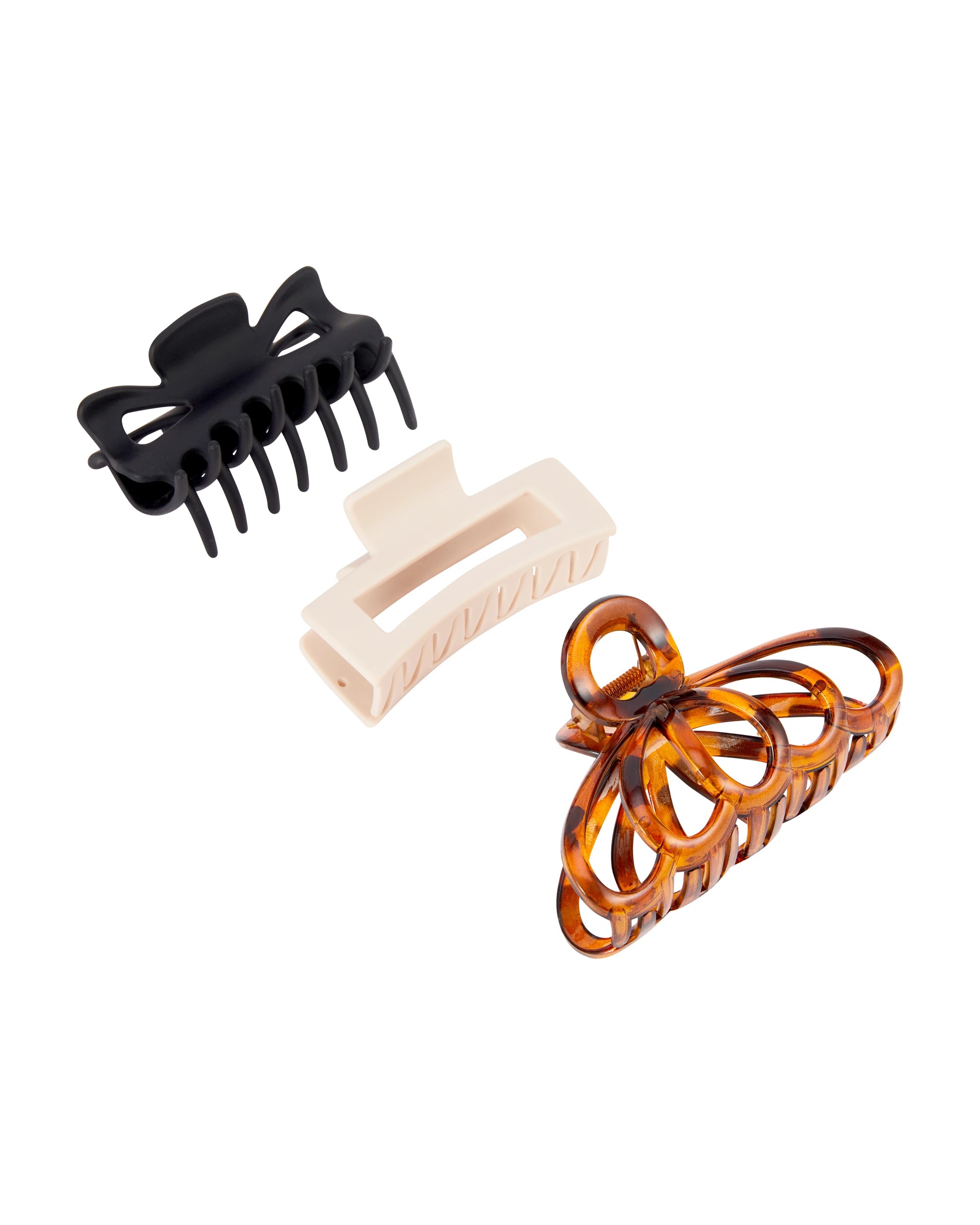 1 OXX Haircare 3 Piece Claw Hair Clips, 1 of 3