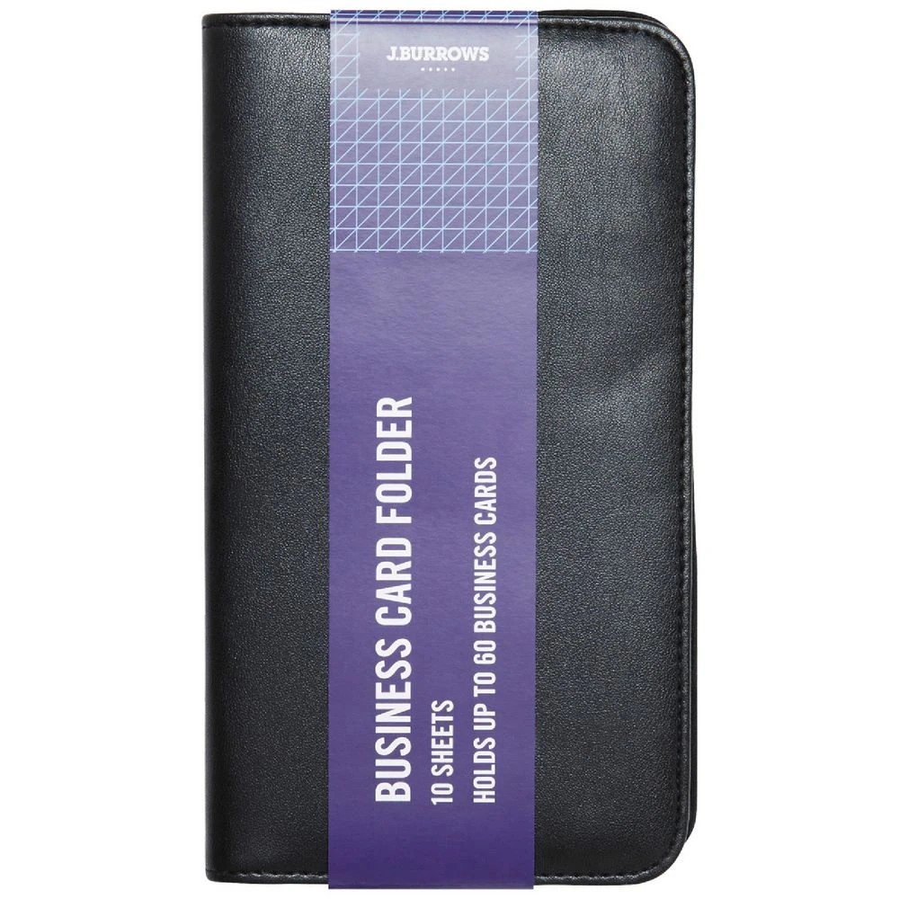 1 J.Burrows Business Card Folder Black, 1 of 3