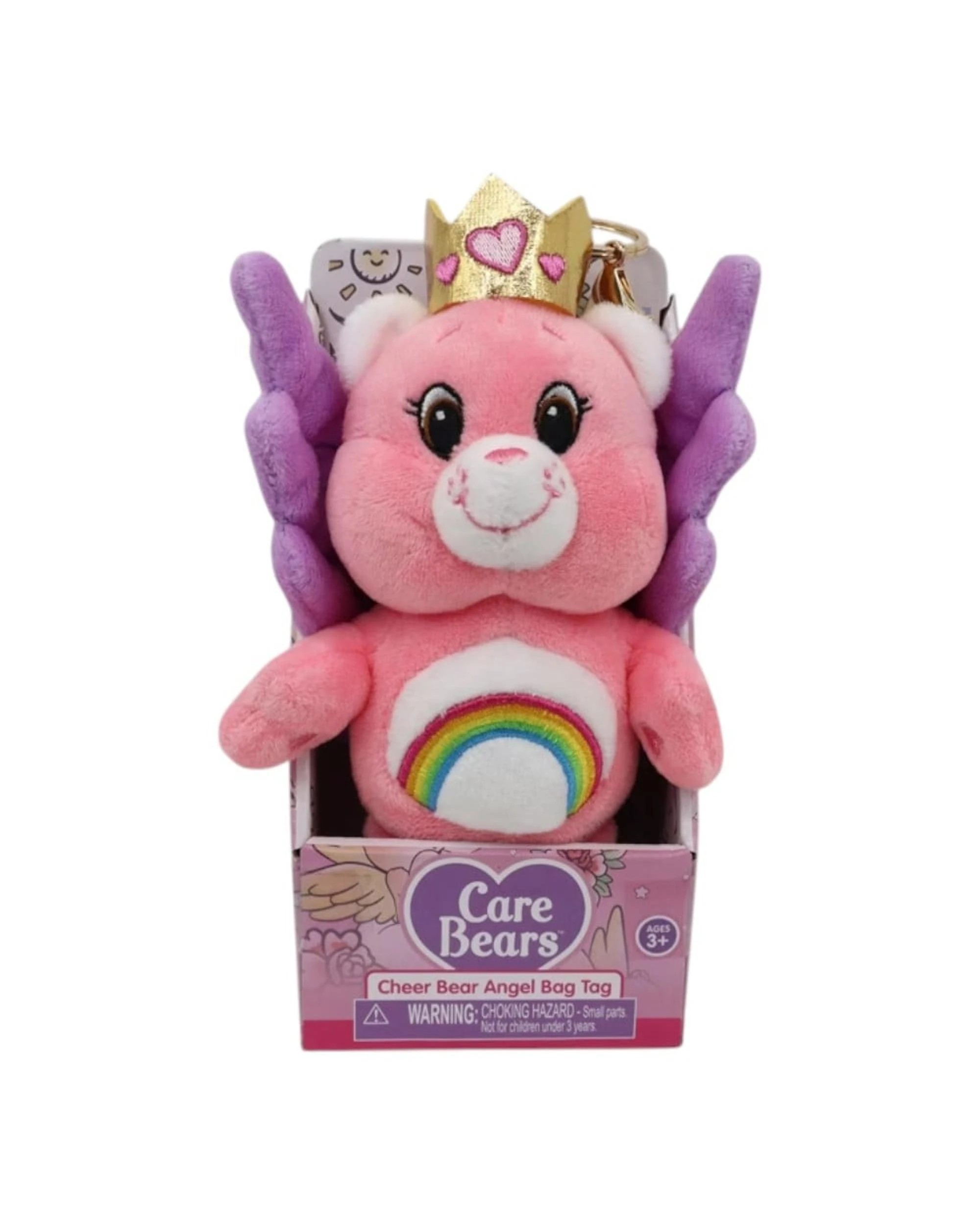 2 Care Bears Cheer Bear Angel Plush Bag Tag, 2 of 5