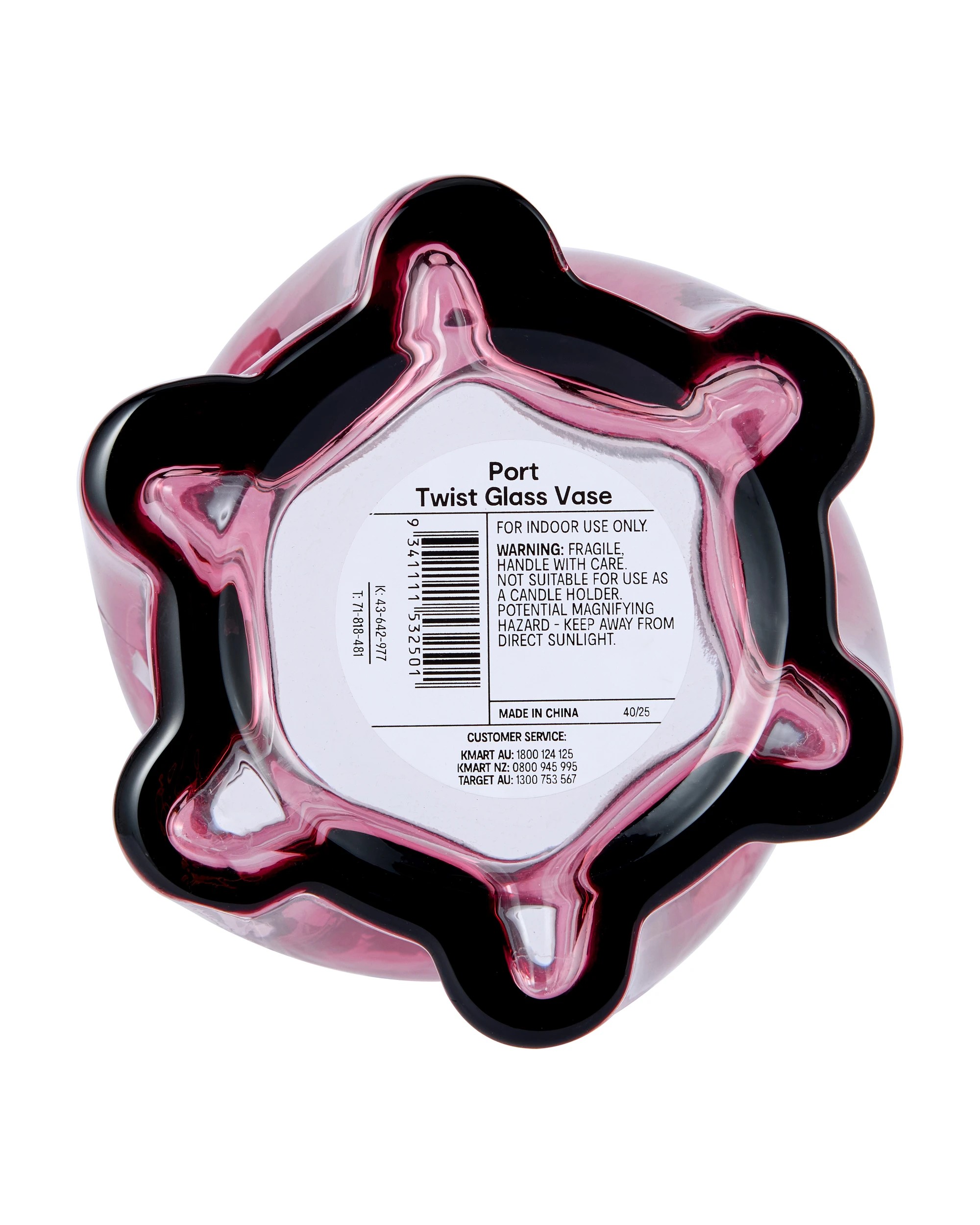 5 Port Twist Glass Vase, 5 of 5