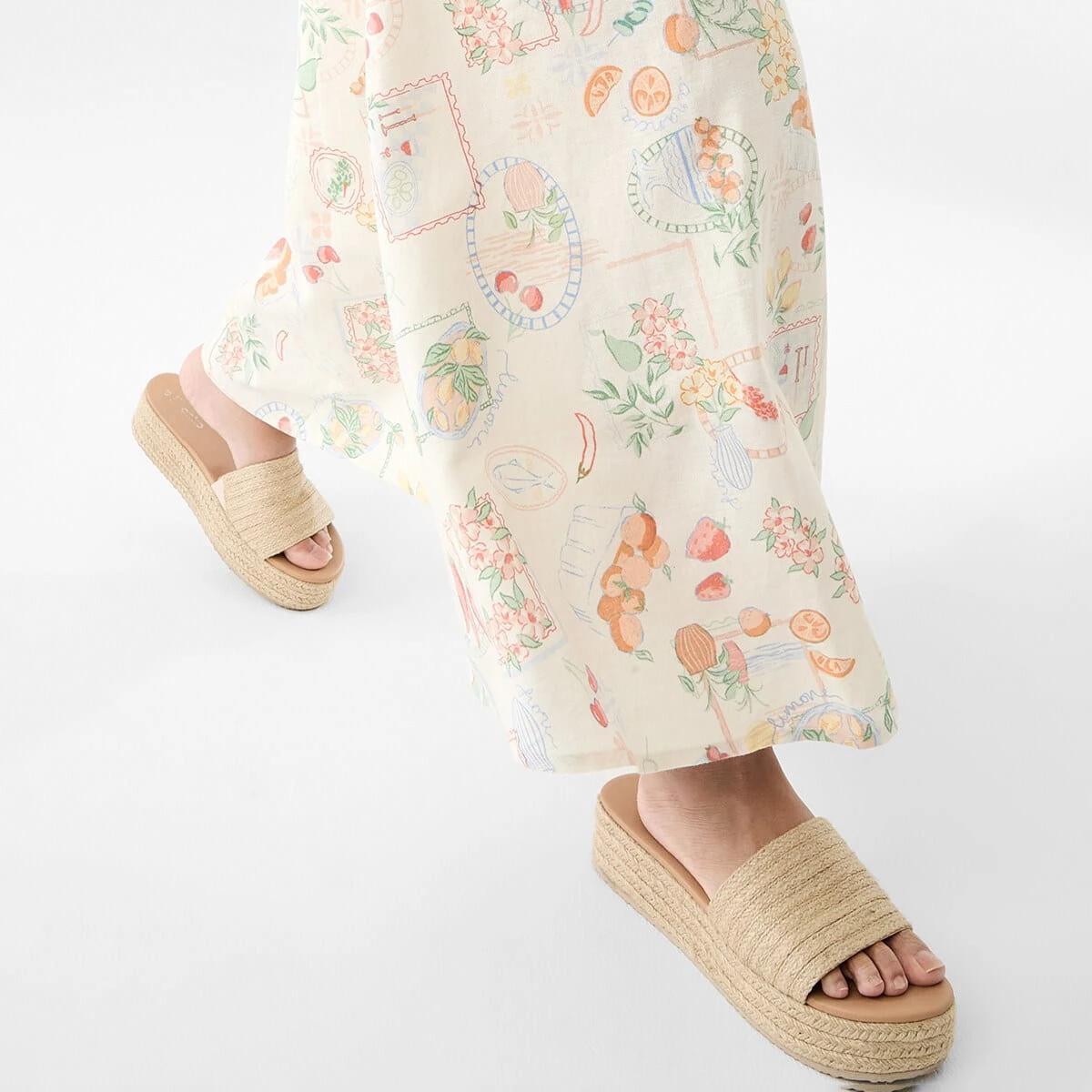 7 Casual One Band Espadrille Flatform Heels Natural, 7 of 7