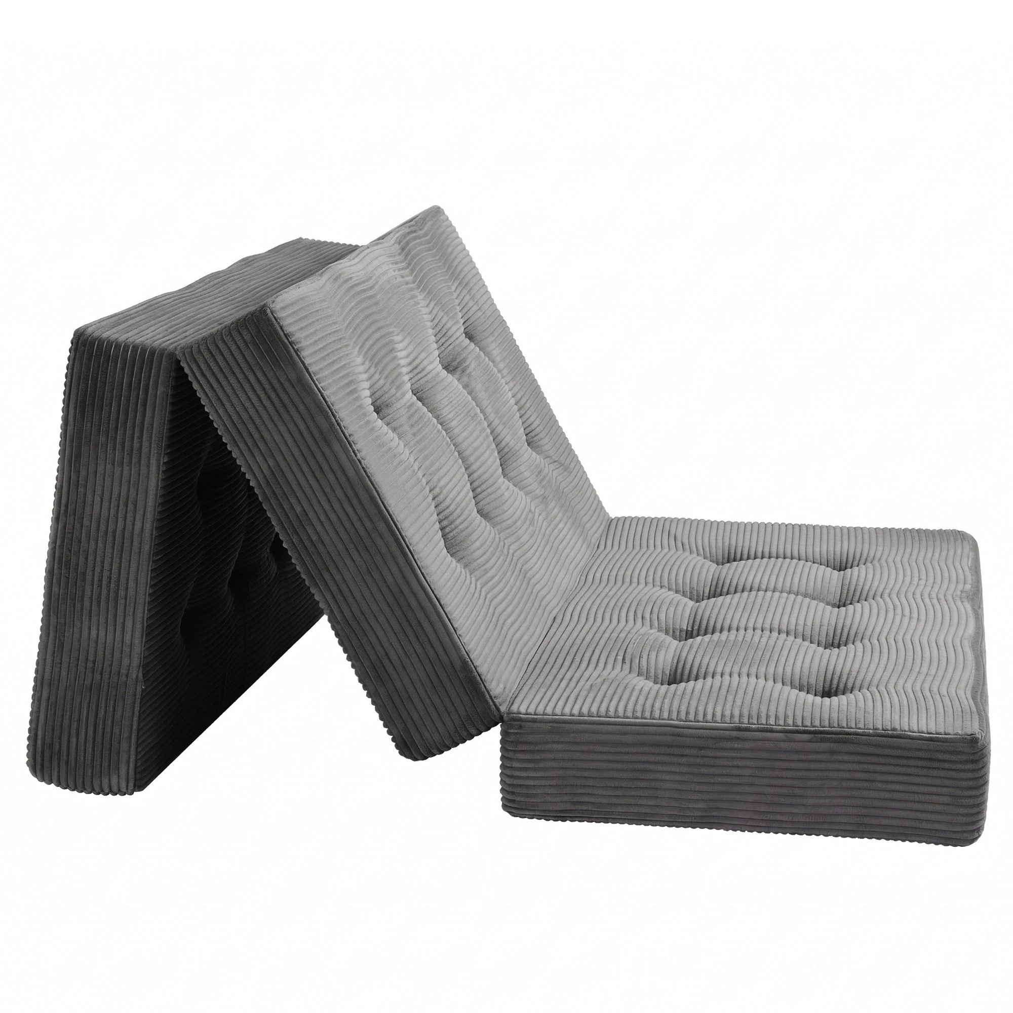 1 Giselle Bedding Double Folding Mattress 15cm Foldable Foam Portable - Double Bed - Grey, 1 of 4