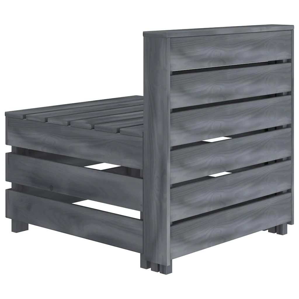 3 vidaXL Pallet sofa Stackable - Grey, 3 of 5