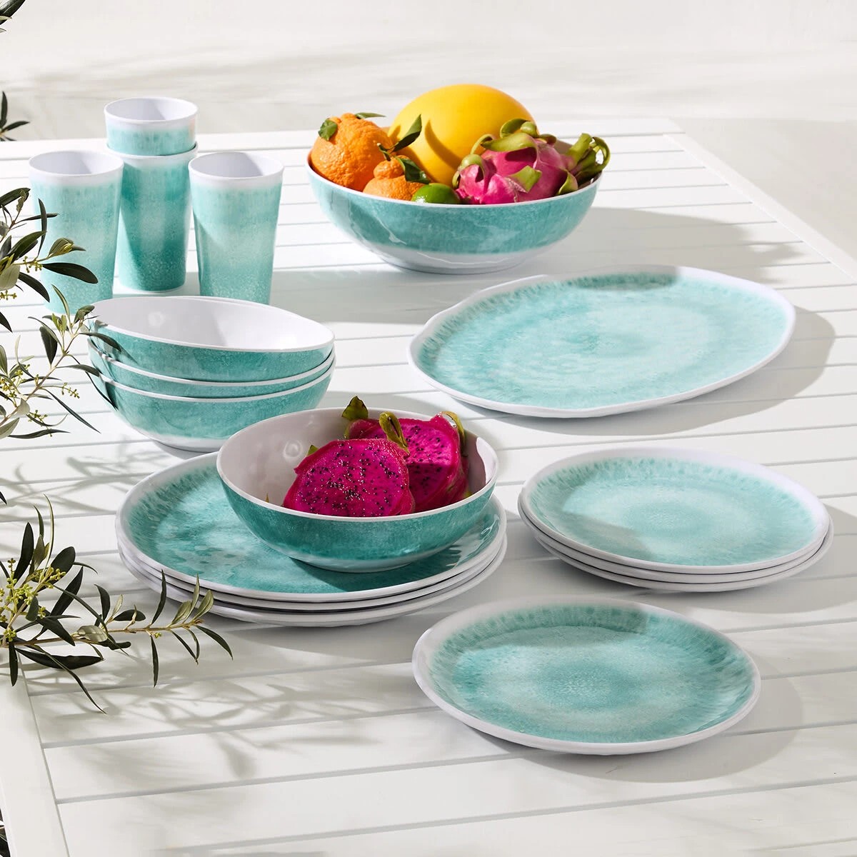 7 Mint Glazed Look Salad Bowl, 7 of 7