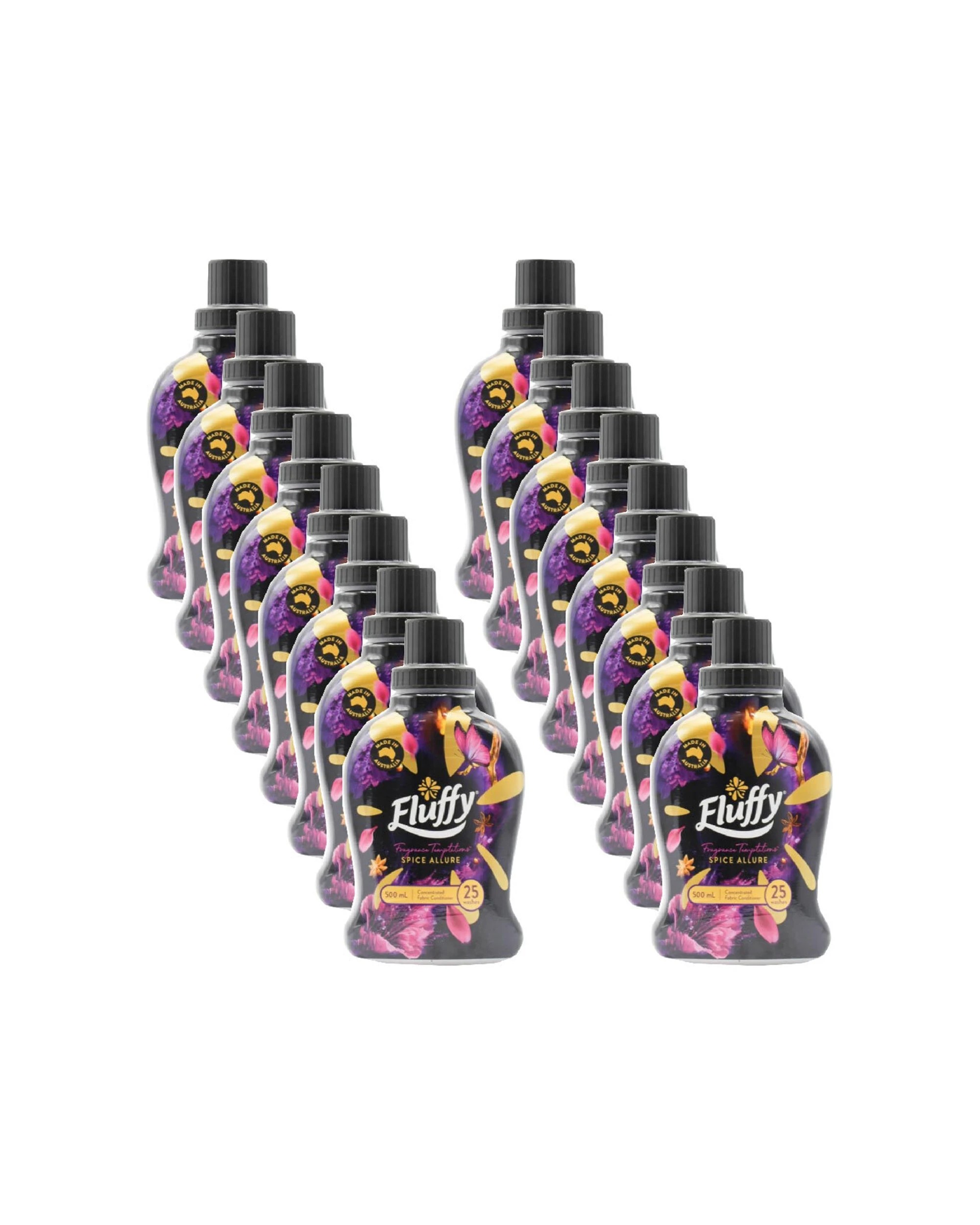 1 Fluffy 16PK Fabric Softener Temptations Spice Allure Scented Gentle Care 50 - Multi, 1 of 3