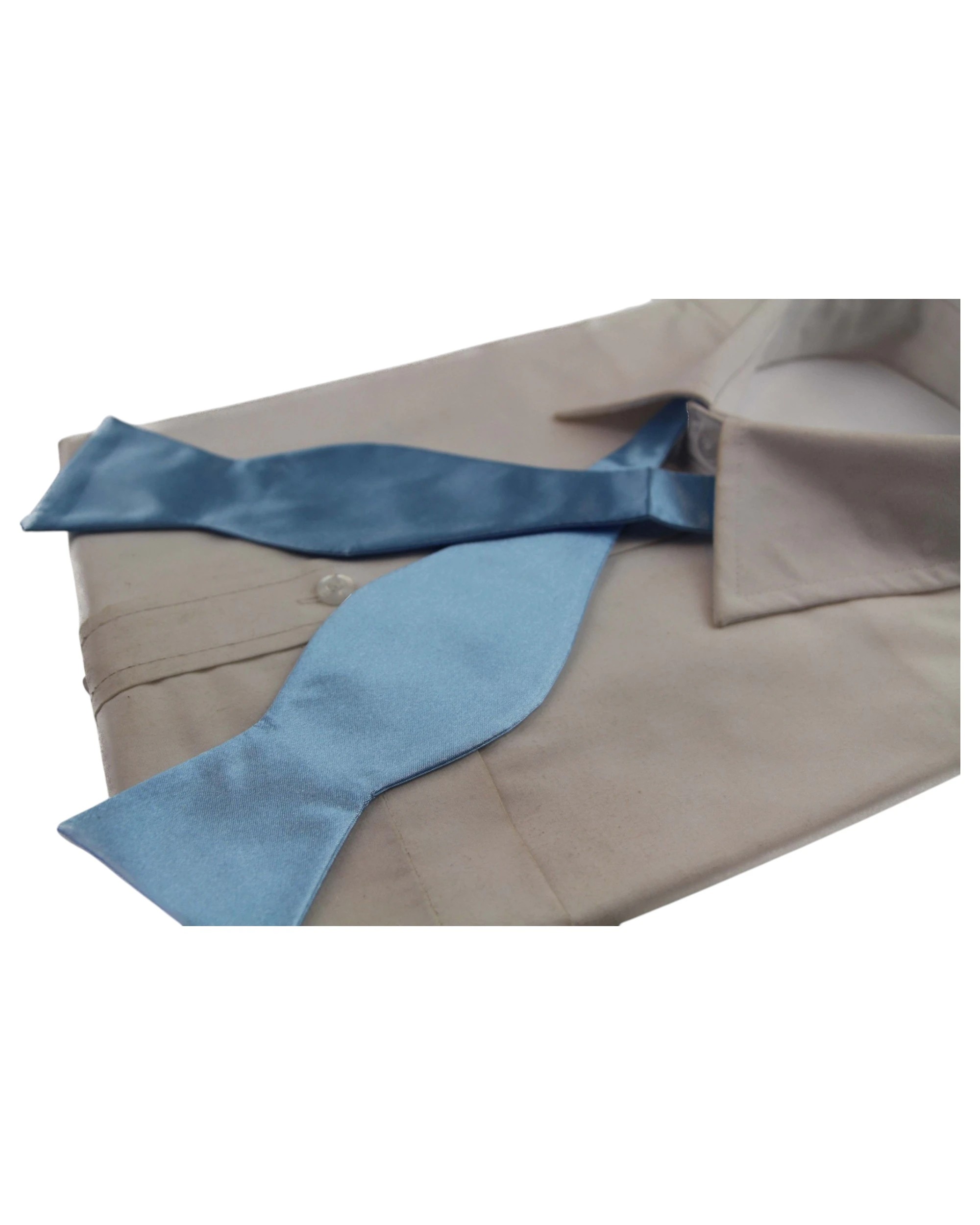 3 Zasel Mens Self Tie Bow Tie - Blue, 3 of 3