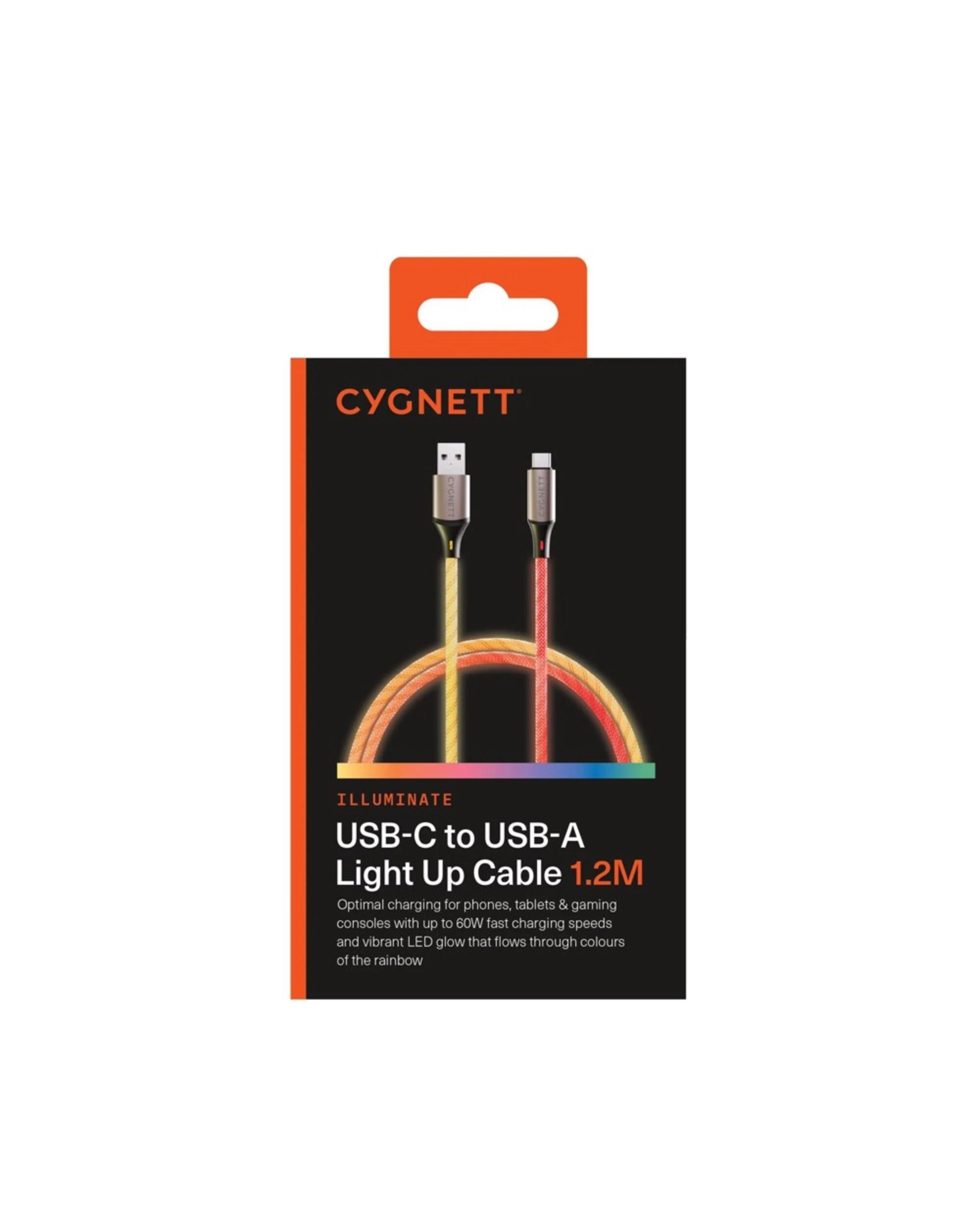 2 Cygnett - Illuminate 1.2 USB-C to USB-A Light Up Cable, 2 of 2