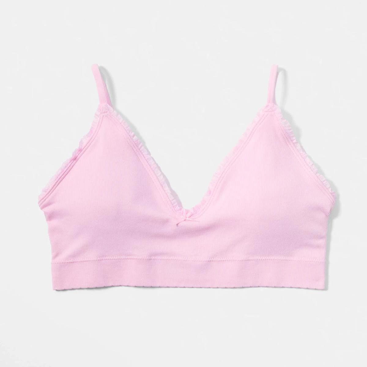 3 2 Pack Seamfree Rib Bralette BERRY, PINK LADY, 3 of 10