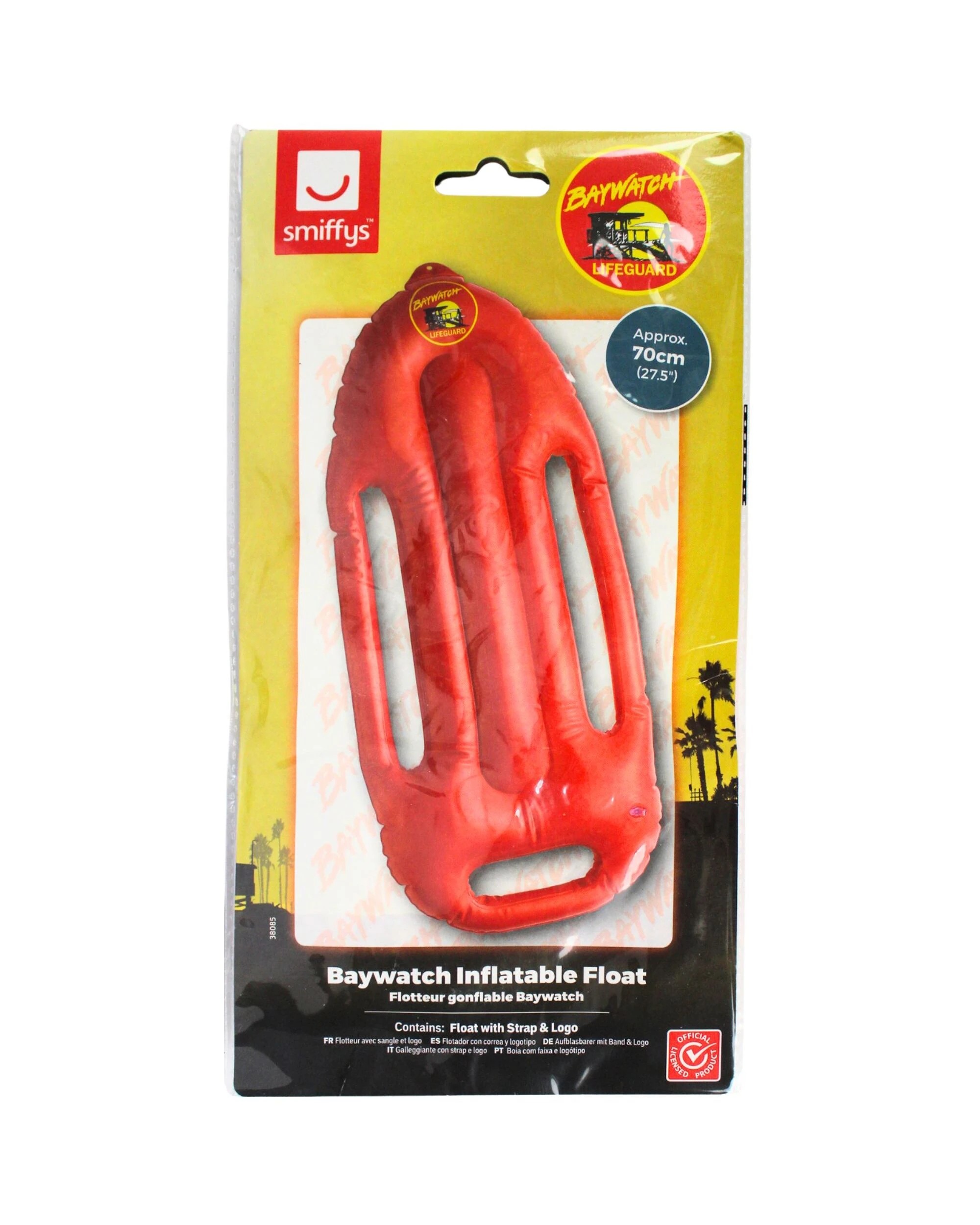 4 Smiffys Baywatch Inflatable Life Saver Prop Float - One Size - Red, 4 of 5