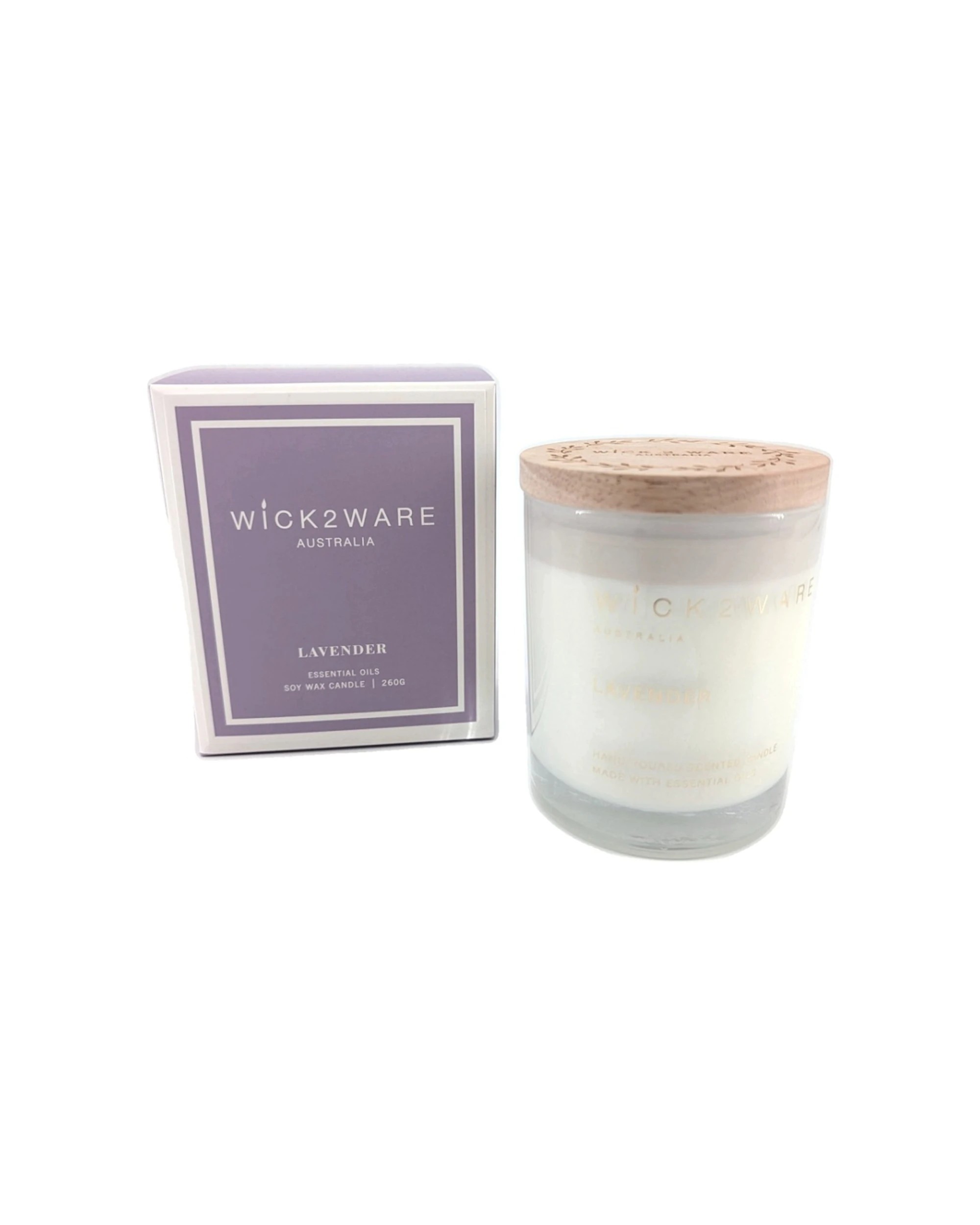 1 Wick2Ware Soy Scented Candle Jar Home Fragrance Lavender 260g - Multi, 1 of 1