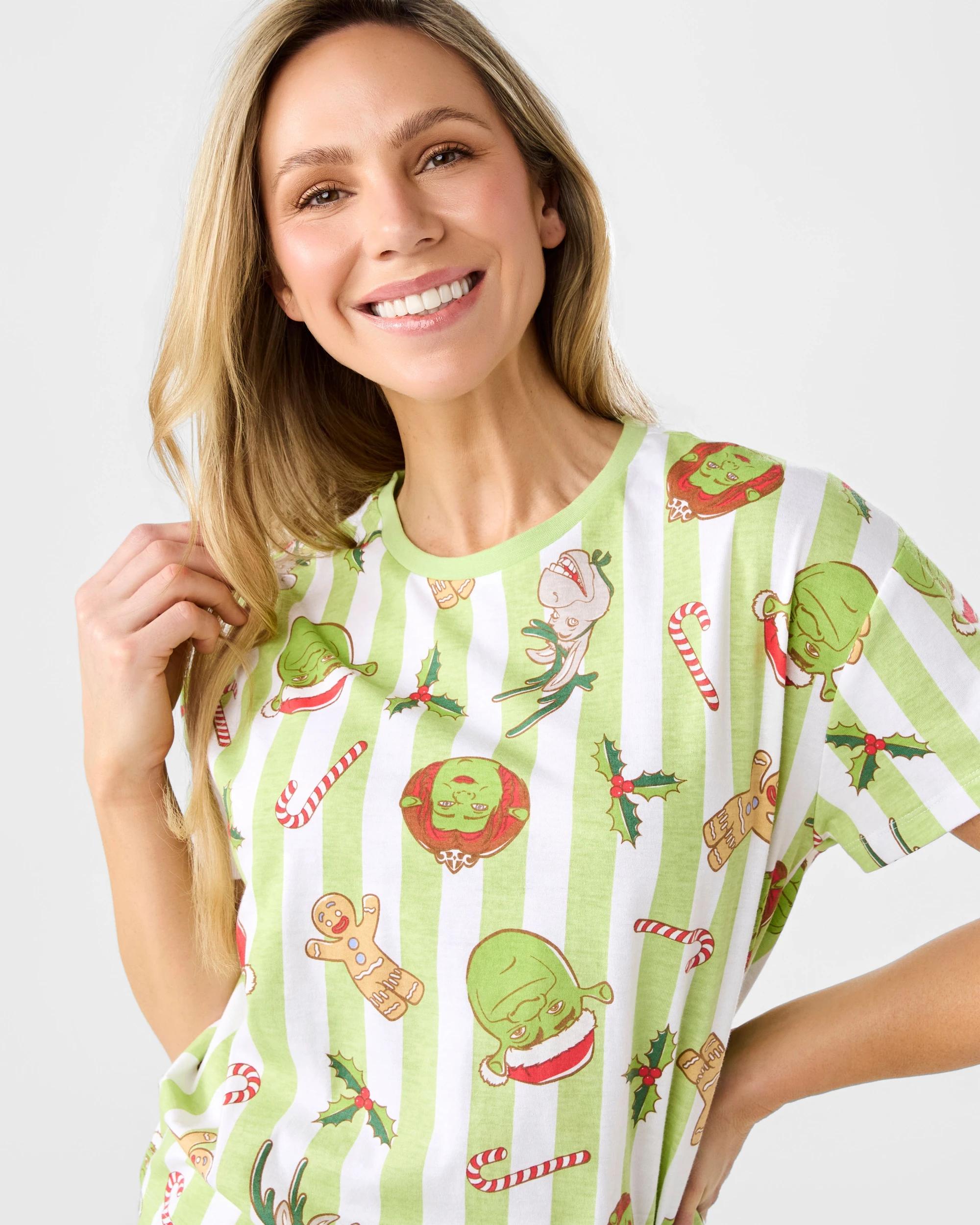 5 Family Matching Christmas Shrek Womens Pyjama Set Shrek Xmas, 5 of 9