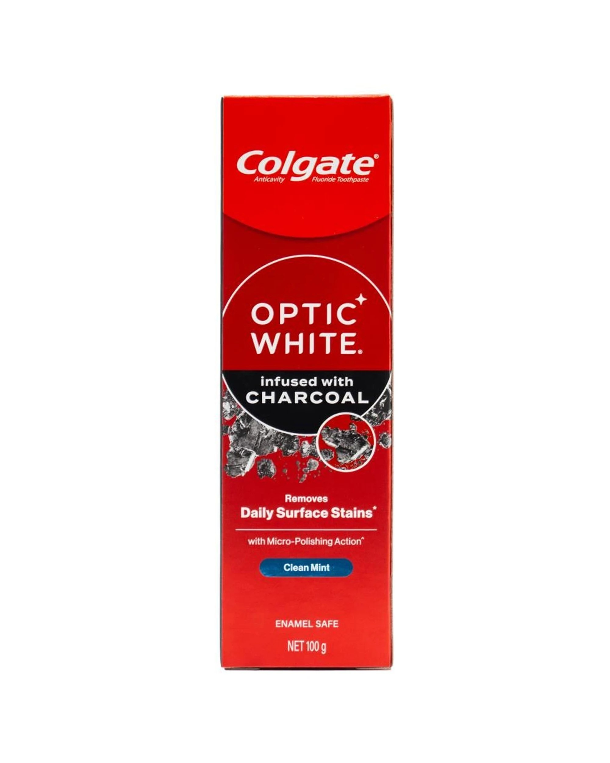 2 Colgate 6PK Toothpaste Optic Infused Charcoal Clean 100g - Multi, 2 of 5