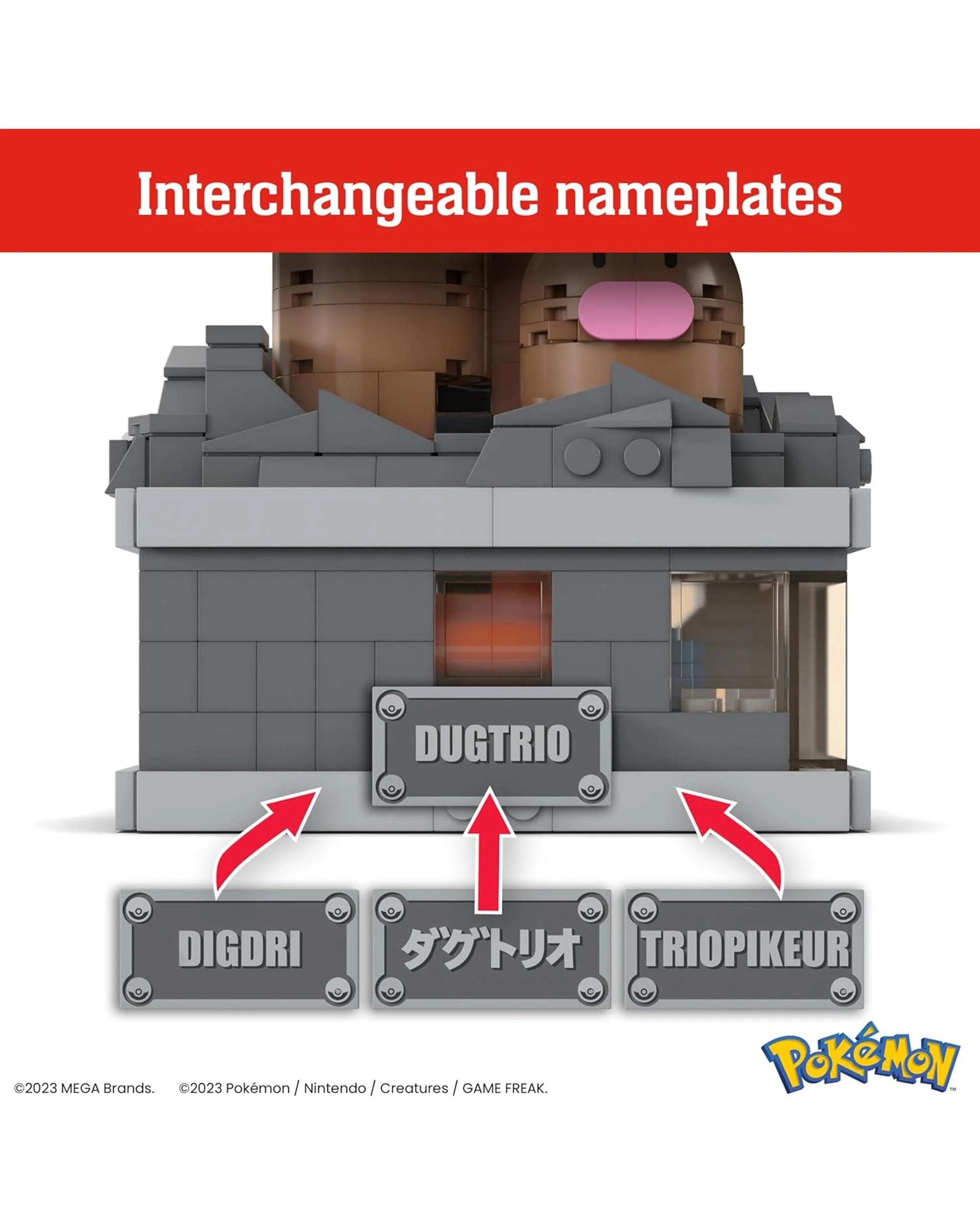 4 Mega Pokemon Mini Motion Dugtrio Building Set, 4 of 6
