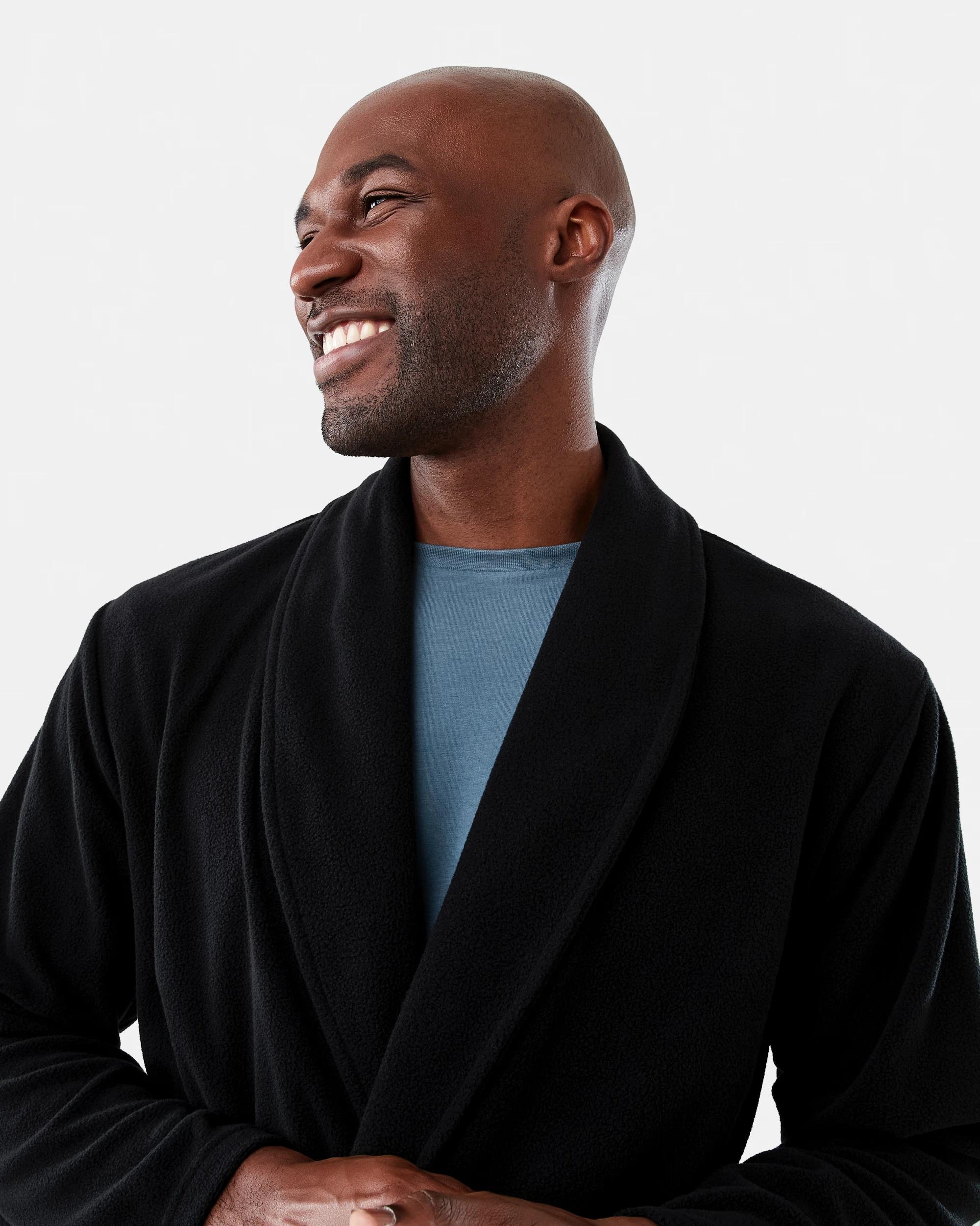 5 Polar Fleece Gown Black, 5 of 8