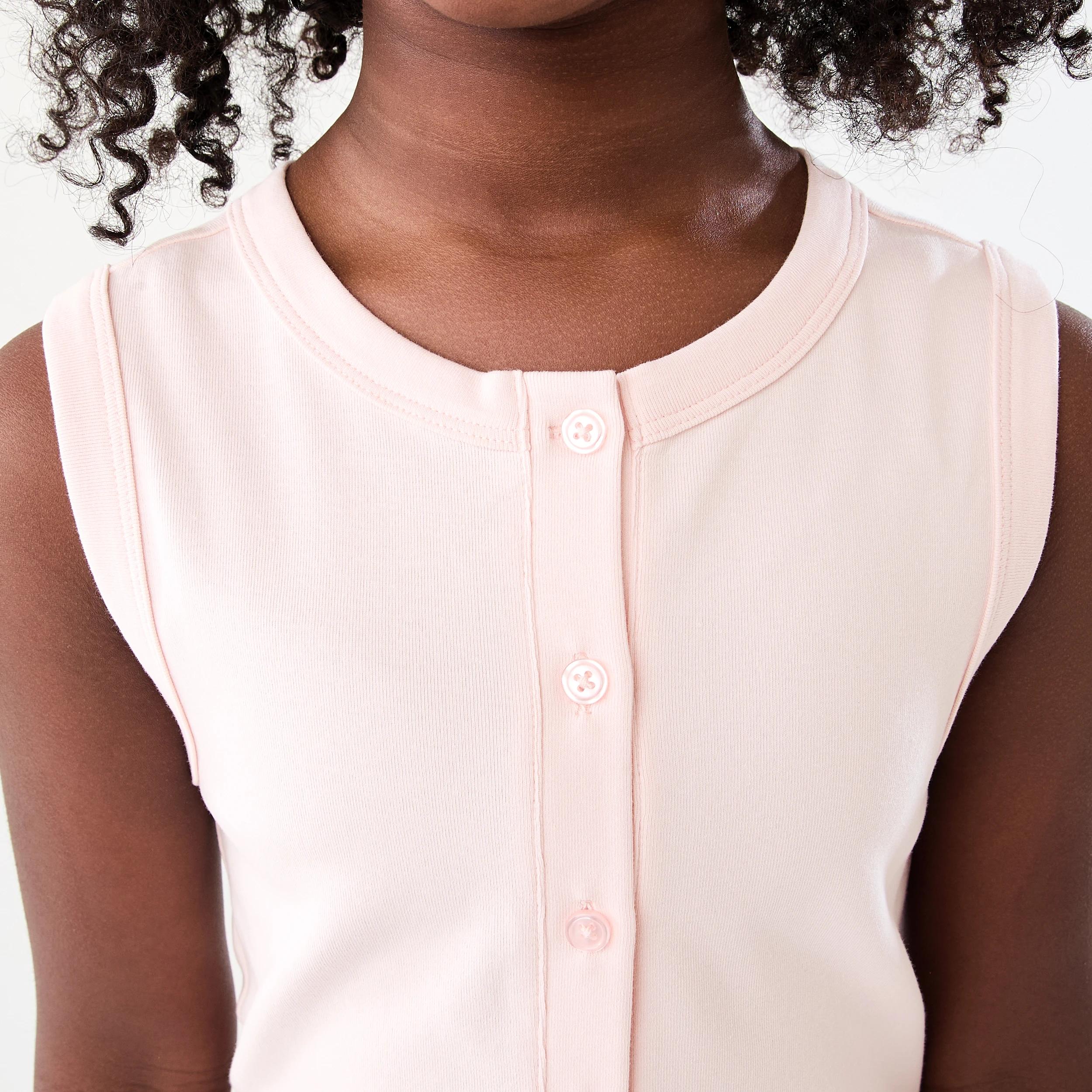 4 Button Through Rib Tank Dogwd Pink, 4 of 7