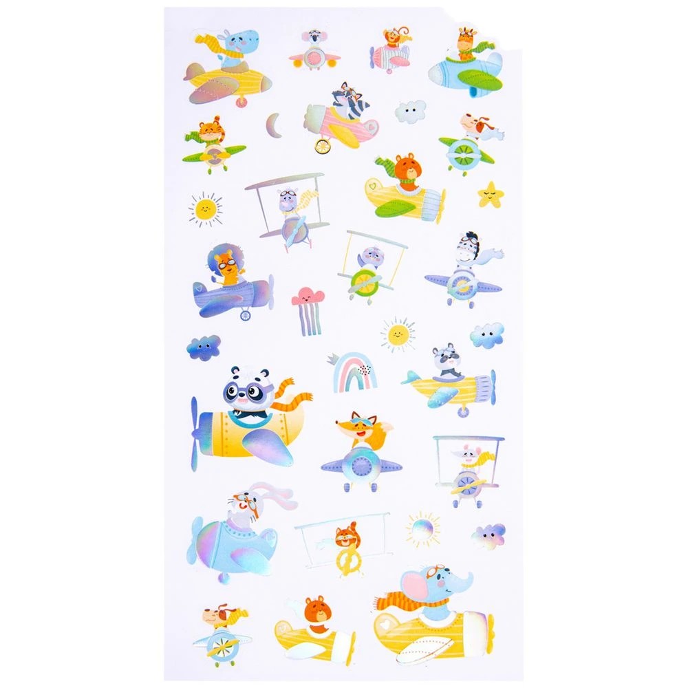 2 Learning Can Be Fun Furry Flyers Holographic Stickers, 2 of 3